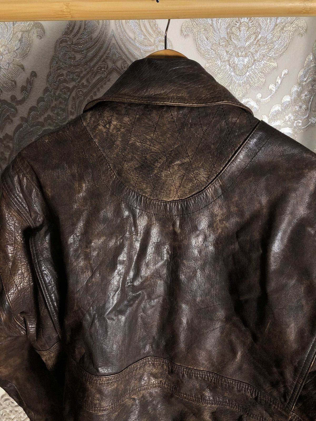 Genuine Leather VINTAGE GENUINE LEATHER BOMBER JACKET MOTORCYCLE RETRO 90s Size US M / EU 48-50 / 2 - 12 Thumbnail