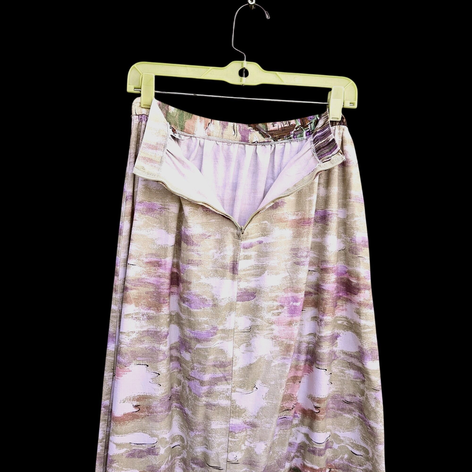 Other Lanz Originals 1980s Scenic Maxi Skirt Seine River 26"W Past Size 26" / US 2 / IT 38 - 6 Thumbnail