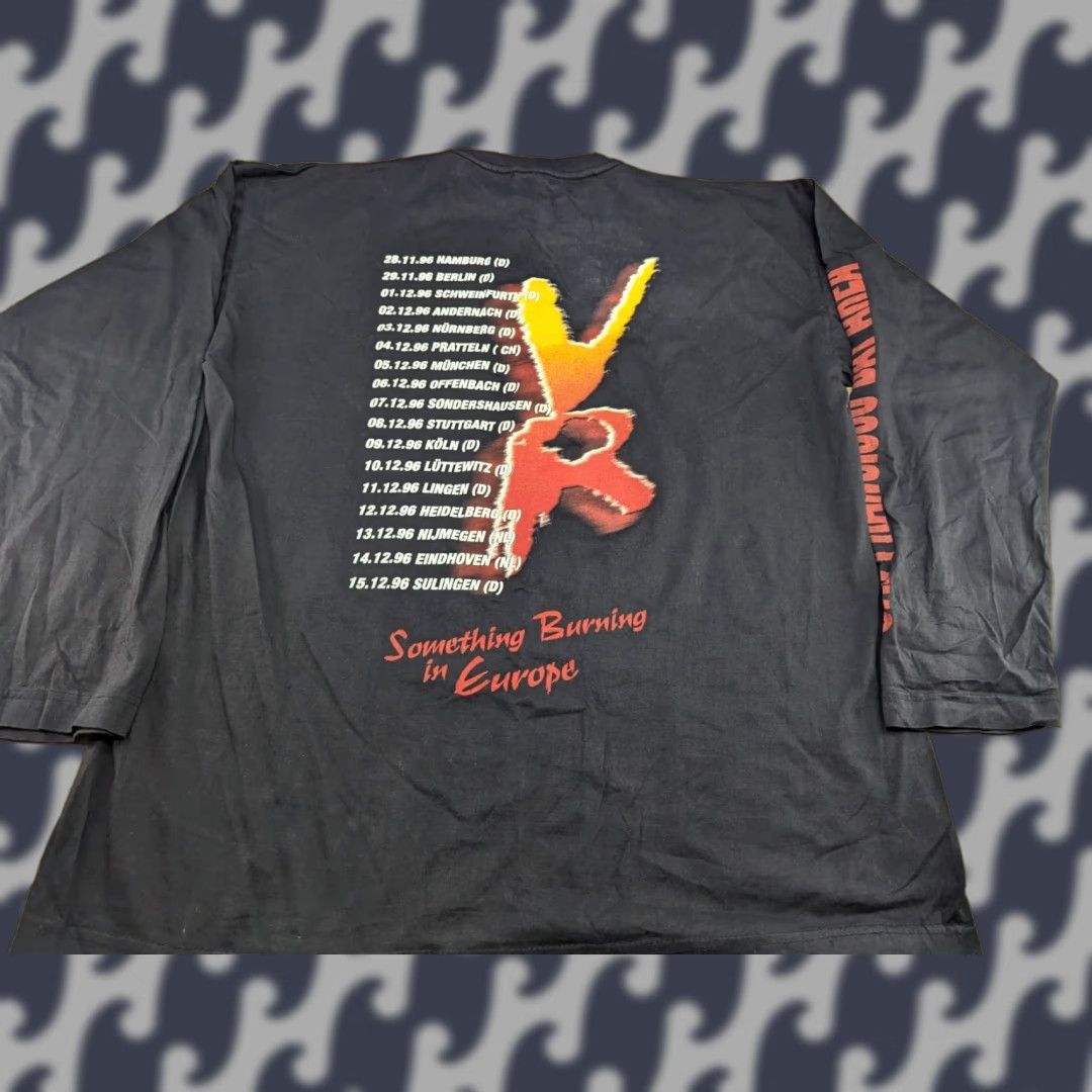 Vintage VINTAGE Airtees T-Shirt Unisex Adults XL Black 90s Europe Tour 1996 Vicious Rumors Something Burning Shirt Size US XL / EU 56 / 4 - 1 Thumbnail