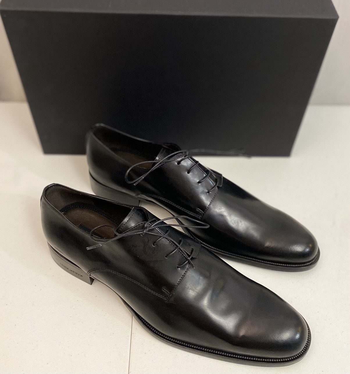 Dsquared2 Dsquared2 🇮🇹 Black Polished Leather Evening Derby 11 NEW Size US 11 / EU 44 - 20 Thumbnail