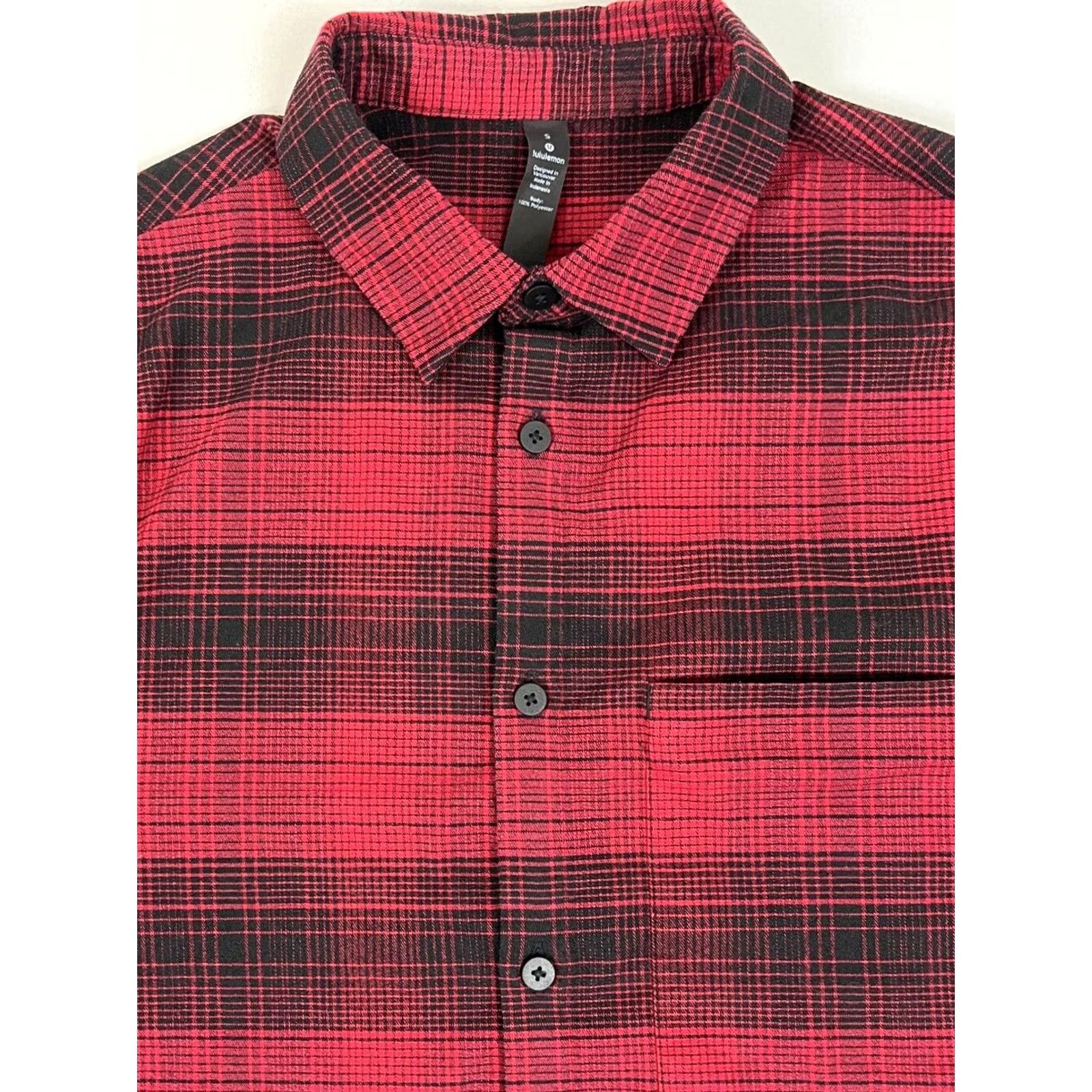 Lululemon Lululemon Mason's Peak Flannel Shirt Plaid Button-Up Polyester Red Sz S Mens Clothing Shirt Women's? Size US S / EU 44-46 / 1 - 3 Thumbnail