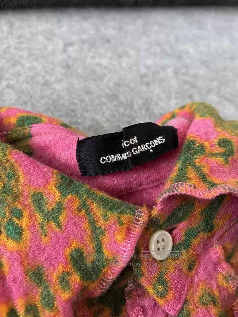Comme des Garcons Comme des Garcons size F Velvet Bow Green and Pink Wool To Size XS / US 0-2 / IT 36-38 - 5 Thumbnail
