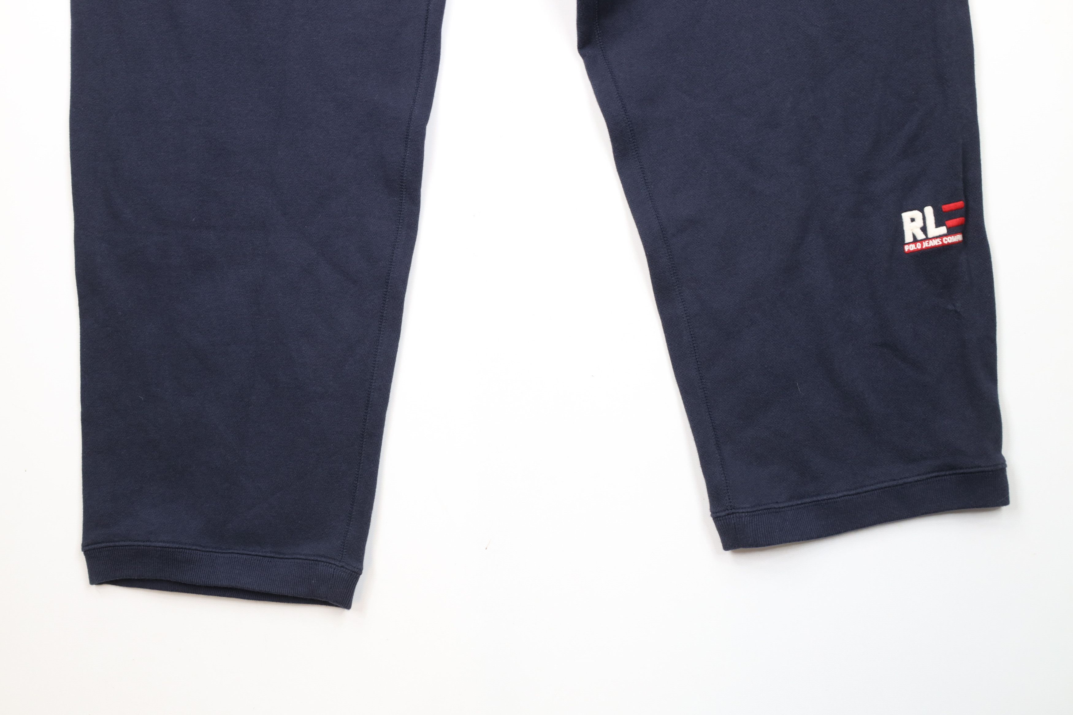 Ralph Lauren × Vintage Deadstock Vintage Ralph Lauren Flag Wide Leg Sweatpants Blue Size US 38 / EU 54 - 4 Thumbnail
