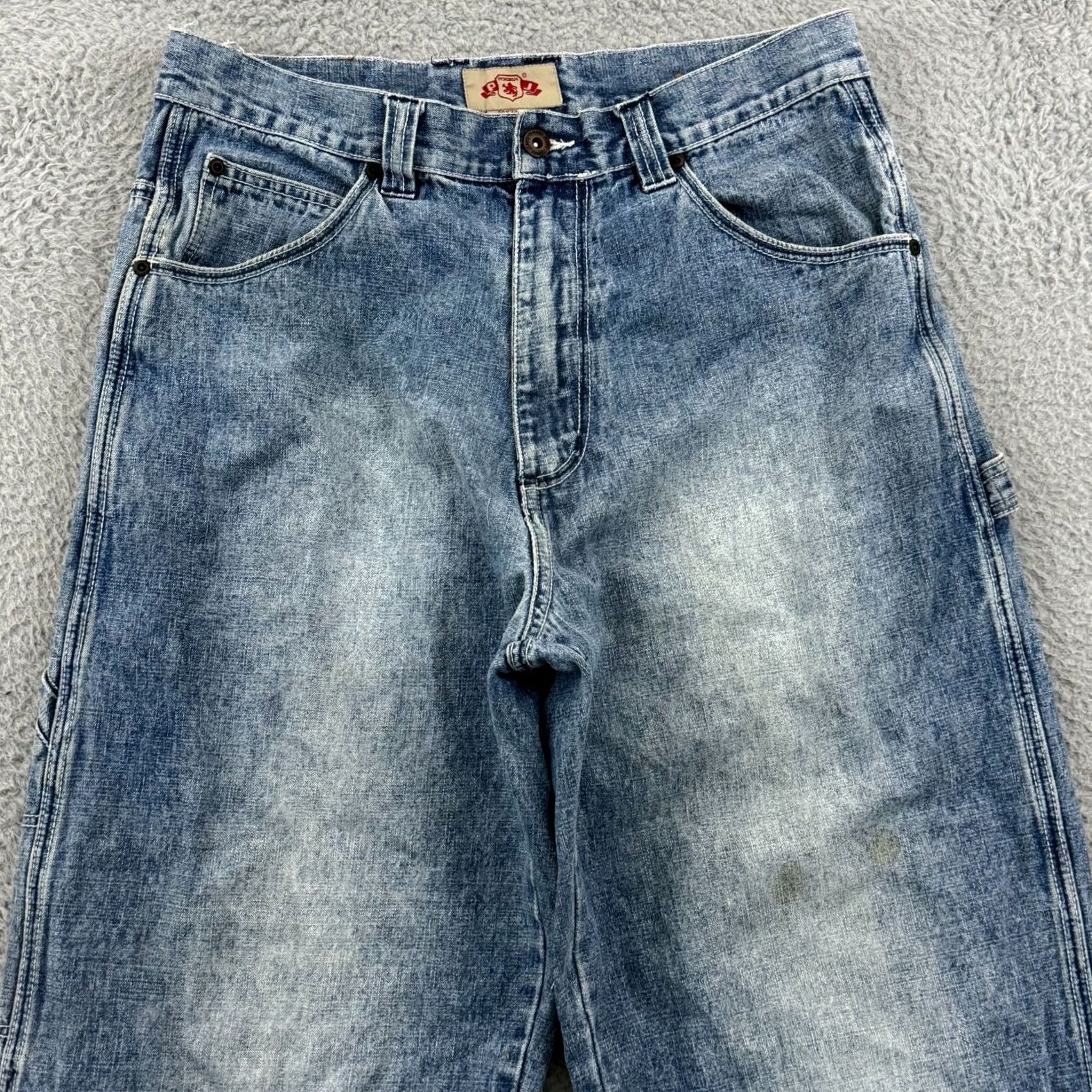 Denime Vintage PJ Mark Jeans Men 32x32 Blue Wide-Leg Baggy Loose Straight Leg Denim Y2K Jeans Size US 32 / EU 48 - 5 Thumbnail