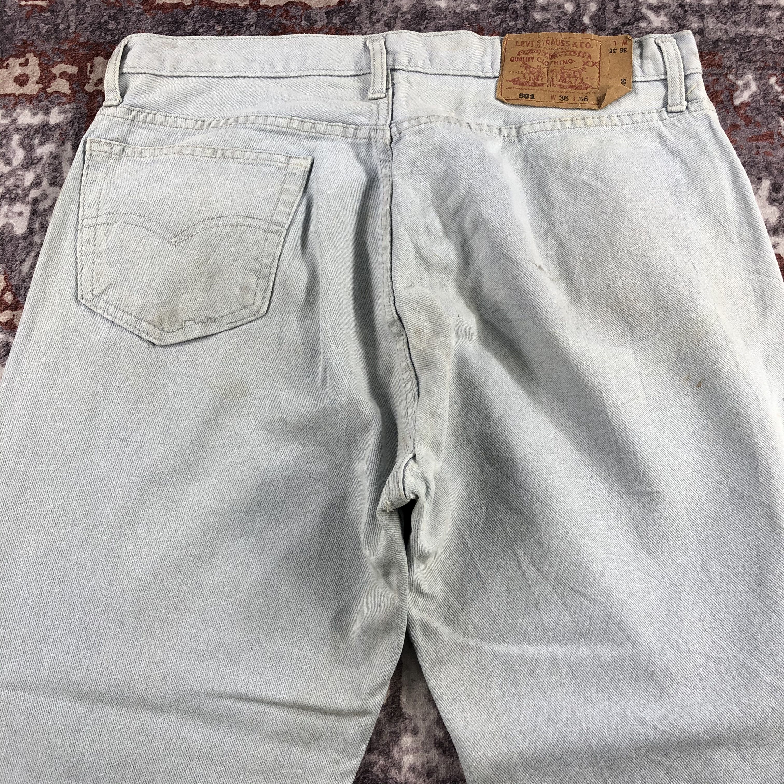 Levi's 90s Vintage Light Wash Levis 501 Jeans-JM2513 Size US 34 / EU 50 - 4 Thumbnail