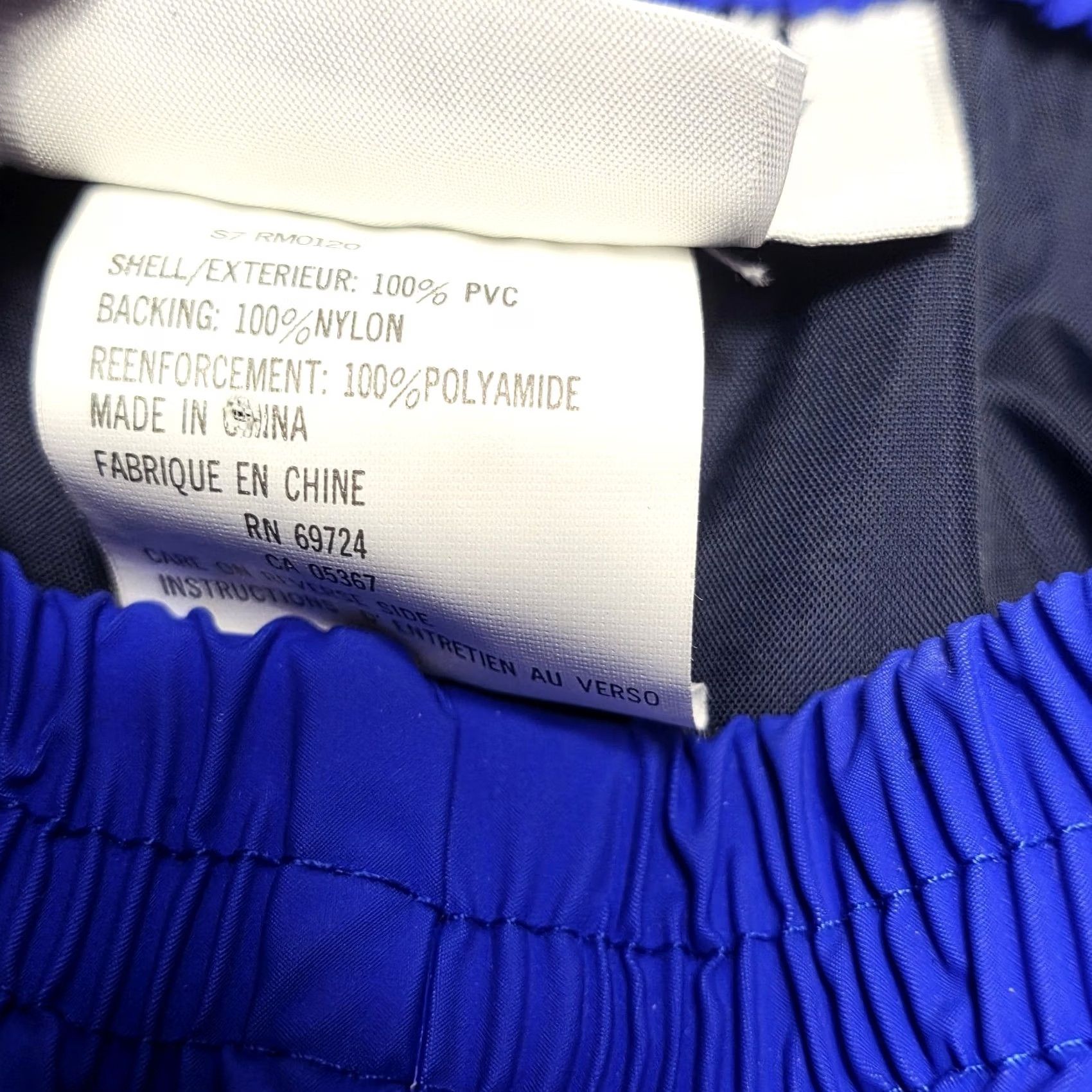 Rains VINTAGE Columbia Rain Pants Men XL Blue PVC Waterproof 90s Activewear Pants Mens Size US 36 / EU 52 - 4 Thumbnail