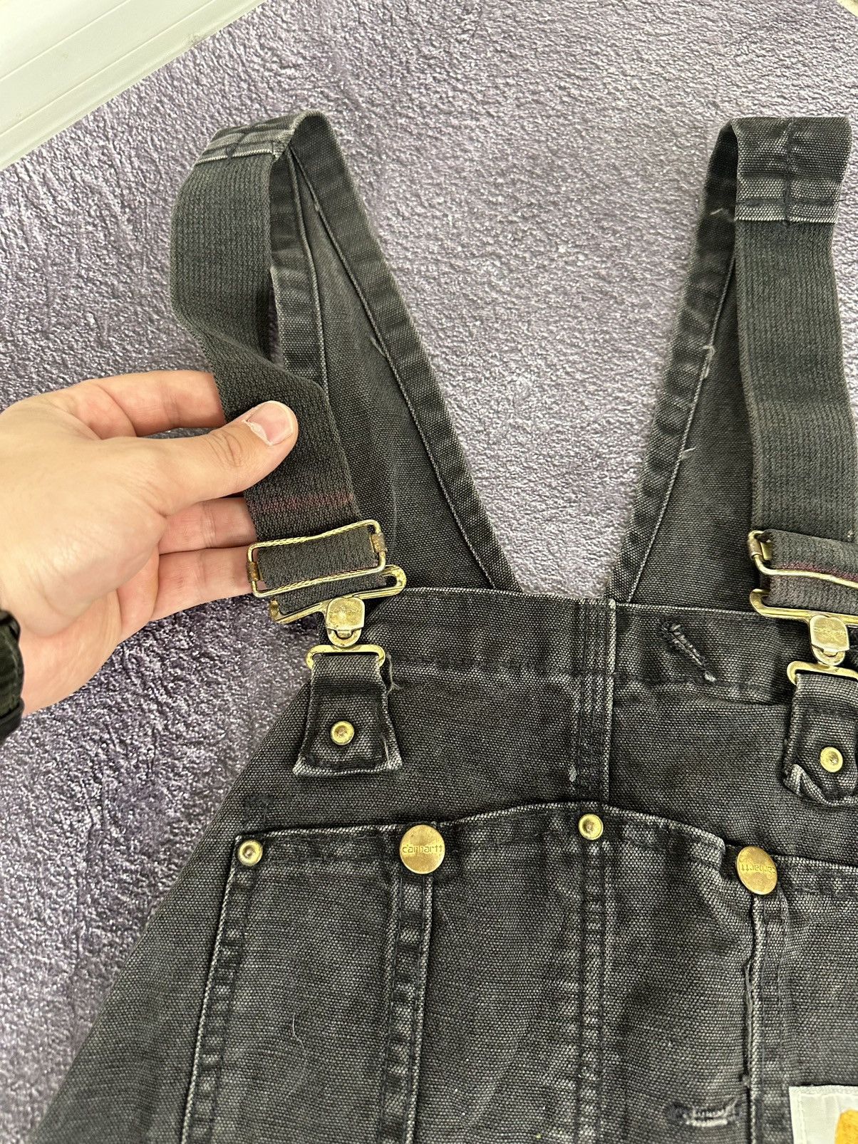 Carhartt Vintage 90s Carhartt Double Knee Black Work Overall Size US 40 / EU 56 - 8 Thumbnail