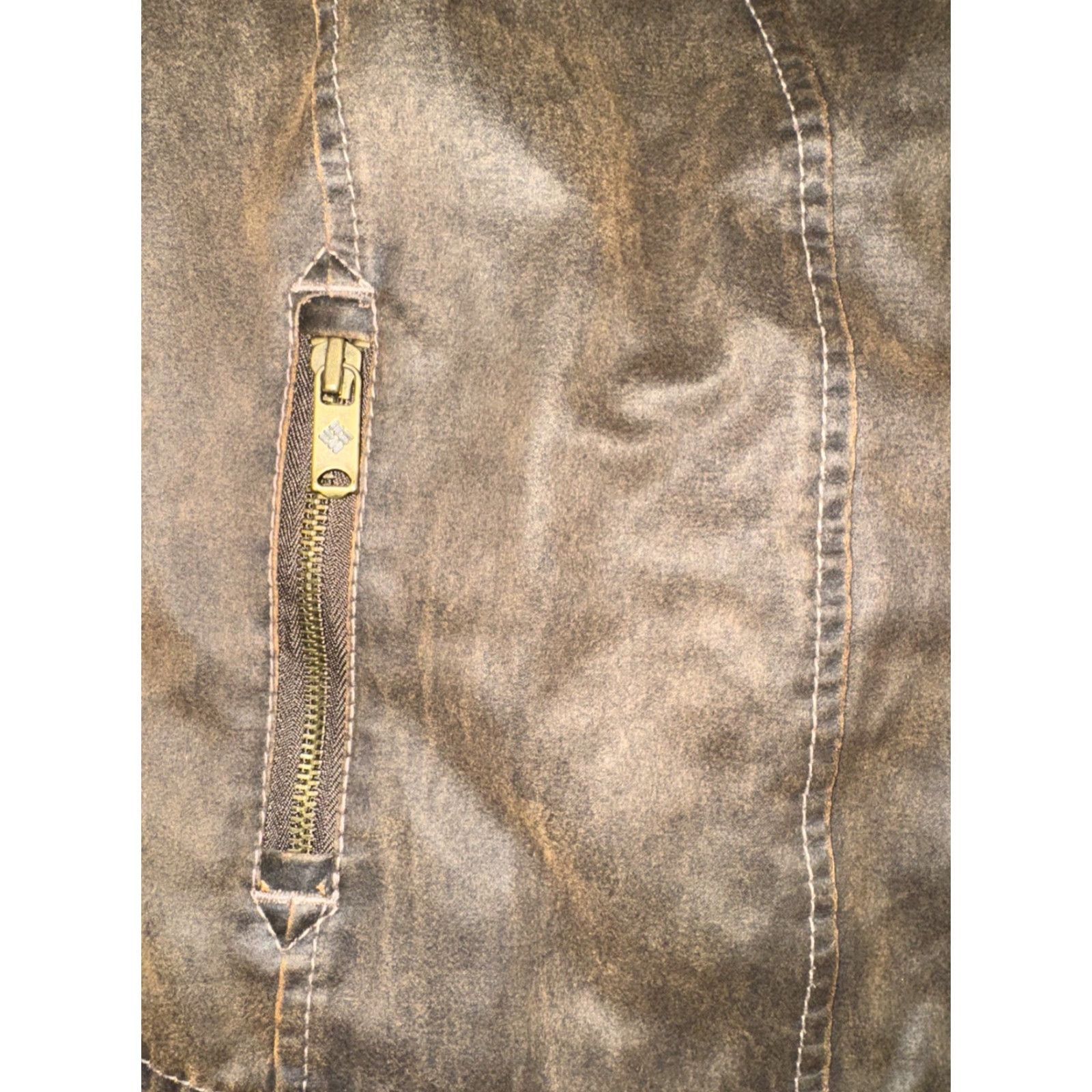 Vintage Columbia Hooded Jacket Brown Men’s Large L | Faux Leather Motorcycle Style, Outer Shell, 20x23, Pre-owned, Hooded, Regular 20x23 Size US L / EU 52-54 / 3 - 2 Thumbnail