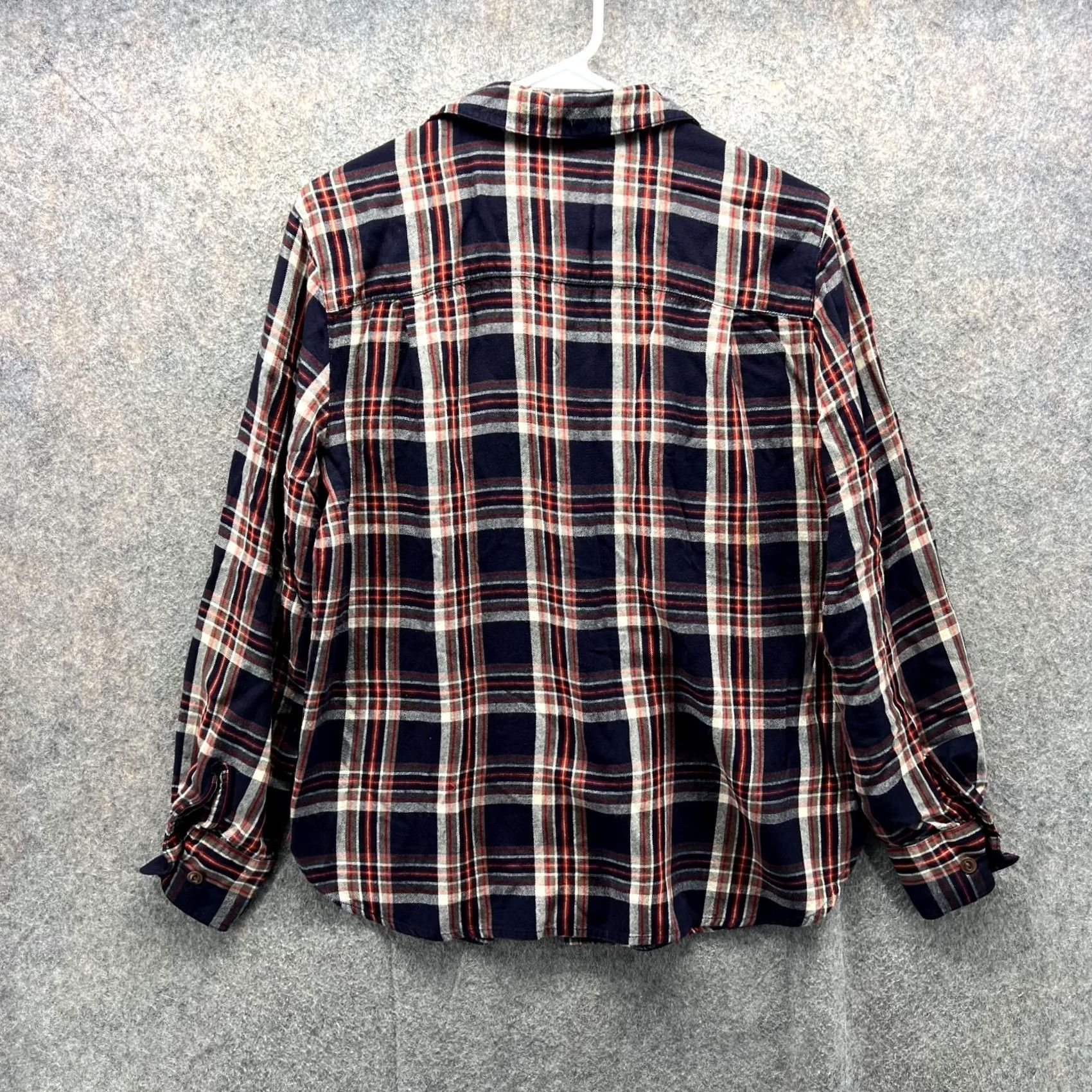 Ralph Lauren VINTAGE Lauren Ralph Lauren Shirt Womens 6 Red Blue Plaid Button-Down Flannel Casual Size M / US 6-8 / IT 42-44 - 2 Thumbnail