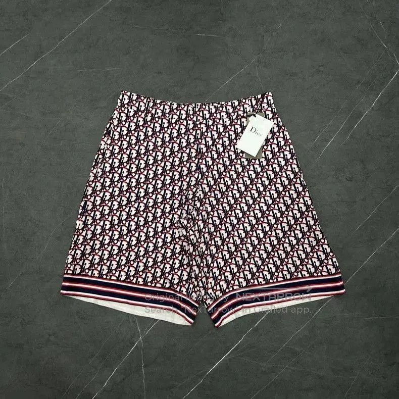 Dior Dior Logo Print Silk Shorts. Size US 36 / EU 52 - 1 Thumbnail