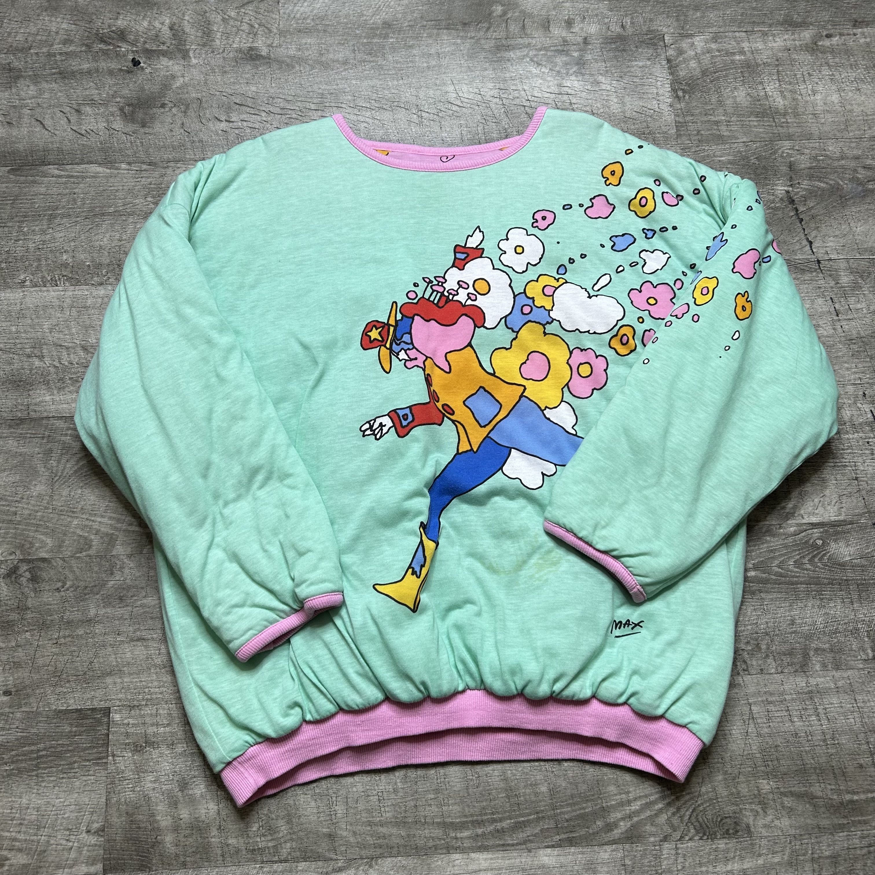 image of 80’S Vintage Petermax Reversible Sweater in Green, Men's (Size XL)