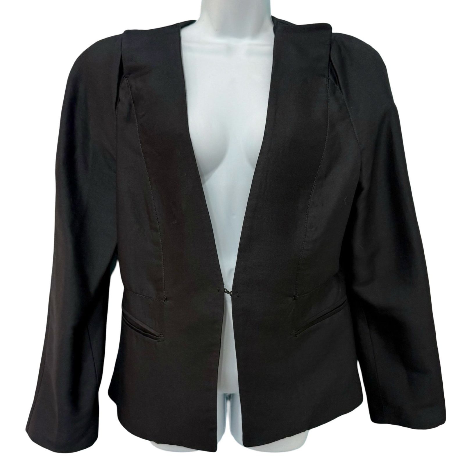Other Leon Max Limited Edition Black Hook Eye Blazer Size M Lined Size M / US 6-8 / IT 42-44 - 2 Thumbnail