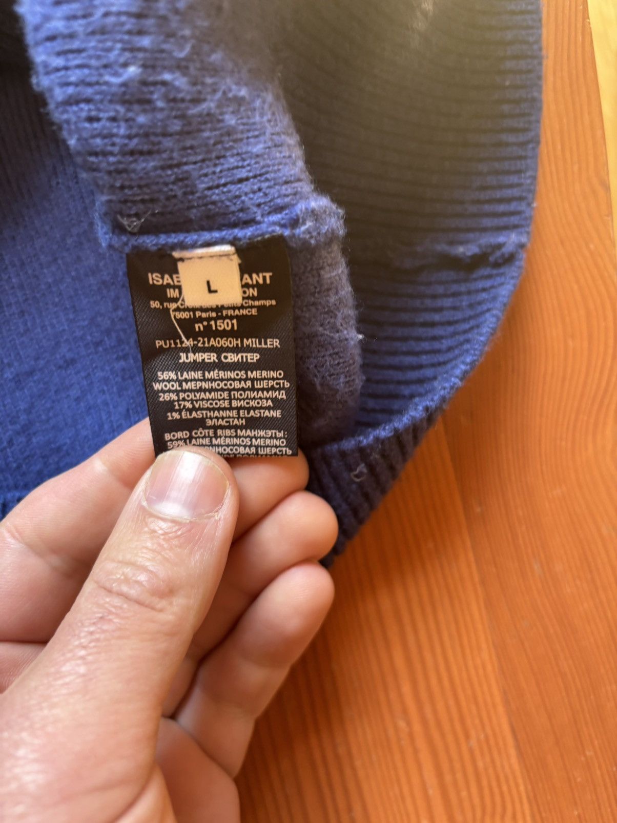 Isabel Marant Isabel Marant Blue Wool Sweater Size US M / EU 48-50 / 2 - 4 Thumbnail
