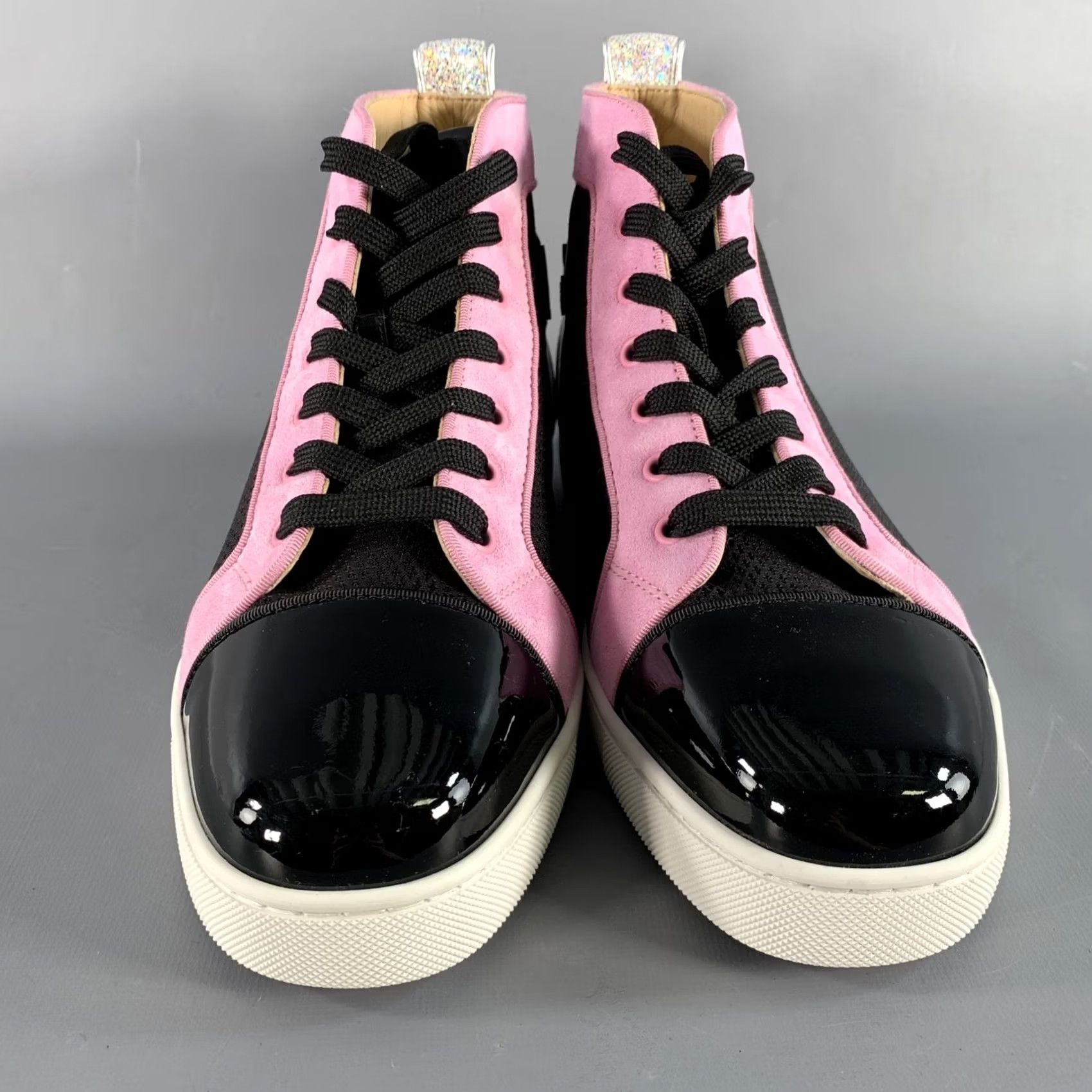 Christian Louboutin CHRISTIAN LOUBOUTIN Black Pink Mixed Materials Leather Sneakers Size 9.5 Men Size US 10 / EU 43 - 4 Thumbnail