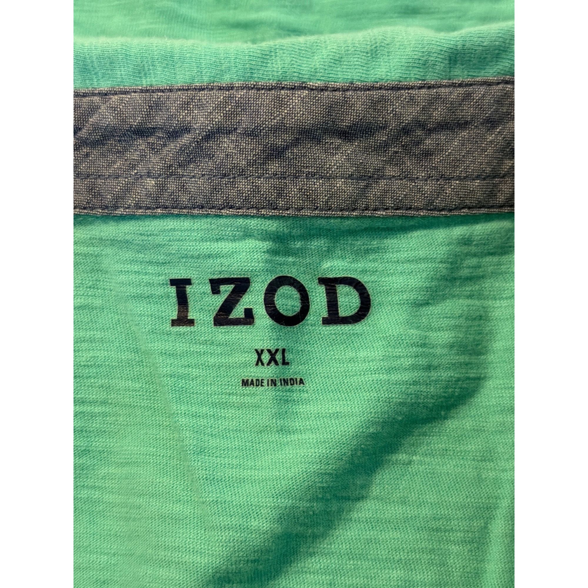 Izod IZOD Green Polo Shirt Pocket Short Sleeve Casual 3 Button 10 Size US XXL / EU 58 / 5 - 5 Thumbnail