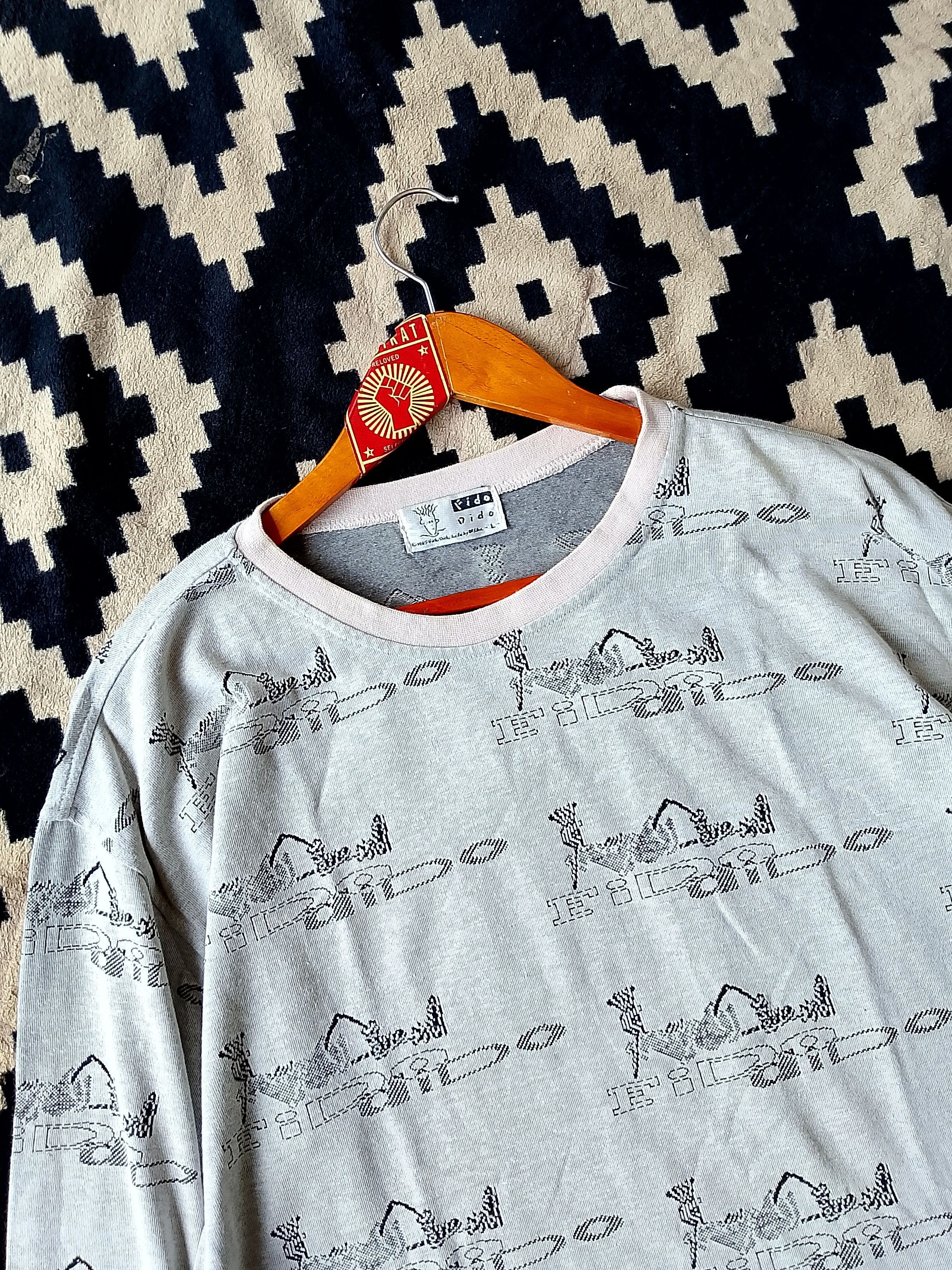 Anime Vintage RARE Archival Fido Dido 90s "Fidosophy" Graphic Tee Size US L / EU 52-54 / 3 - 3 Thumbnail