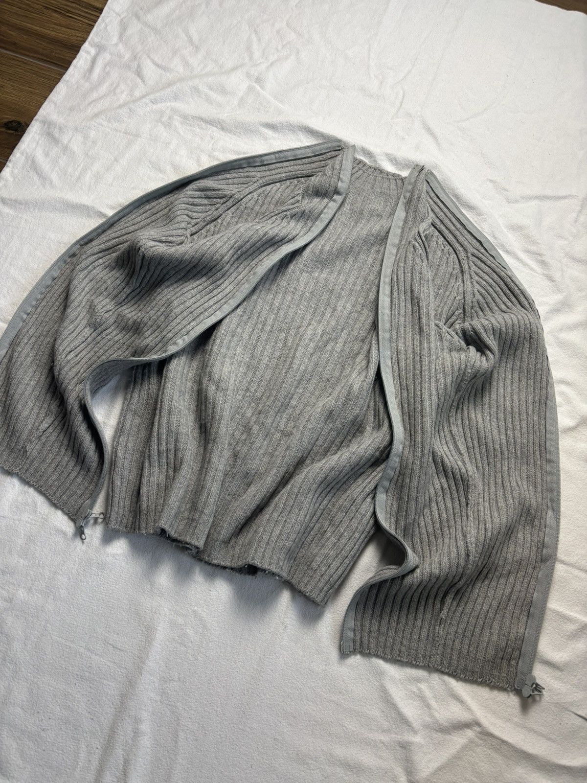 Japanese Brand × Vintage Avant garde full zip knitted sweater diesel lgb style Size US XL / EU 56 / 4 - 11 Thumbnail