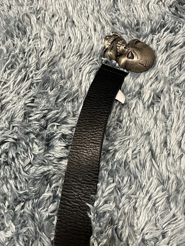 Affliction Skull Belt Leather Swag Size 36 - 8 Thumbnail