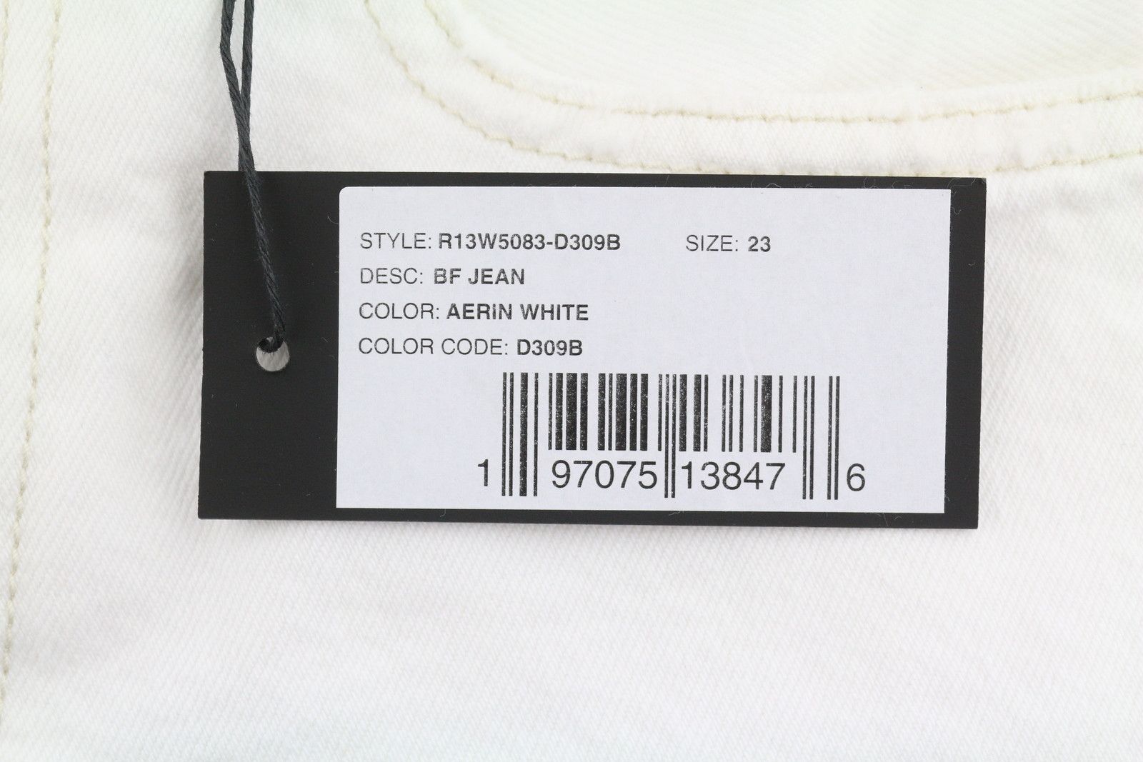 R13 BOYFRIEND 23 Aerin White Cropped Denim Jeans 89848 Size 23" - 8 Thumbnail