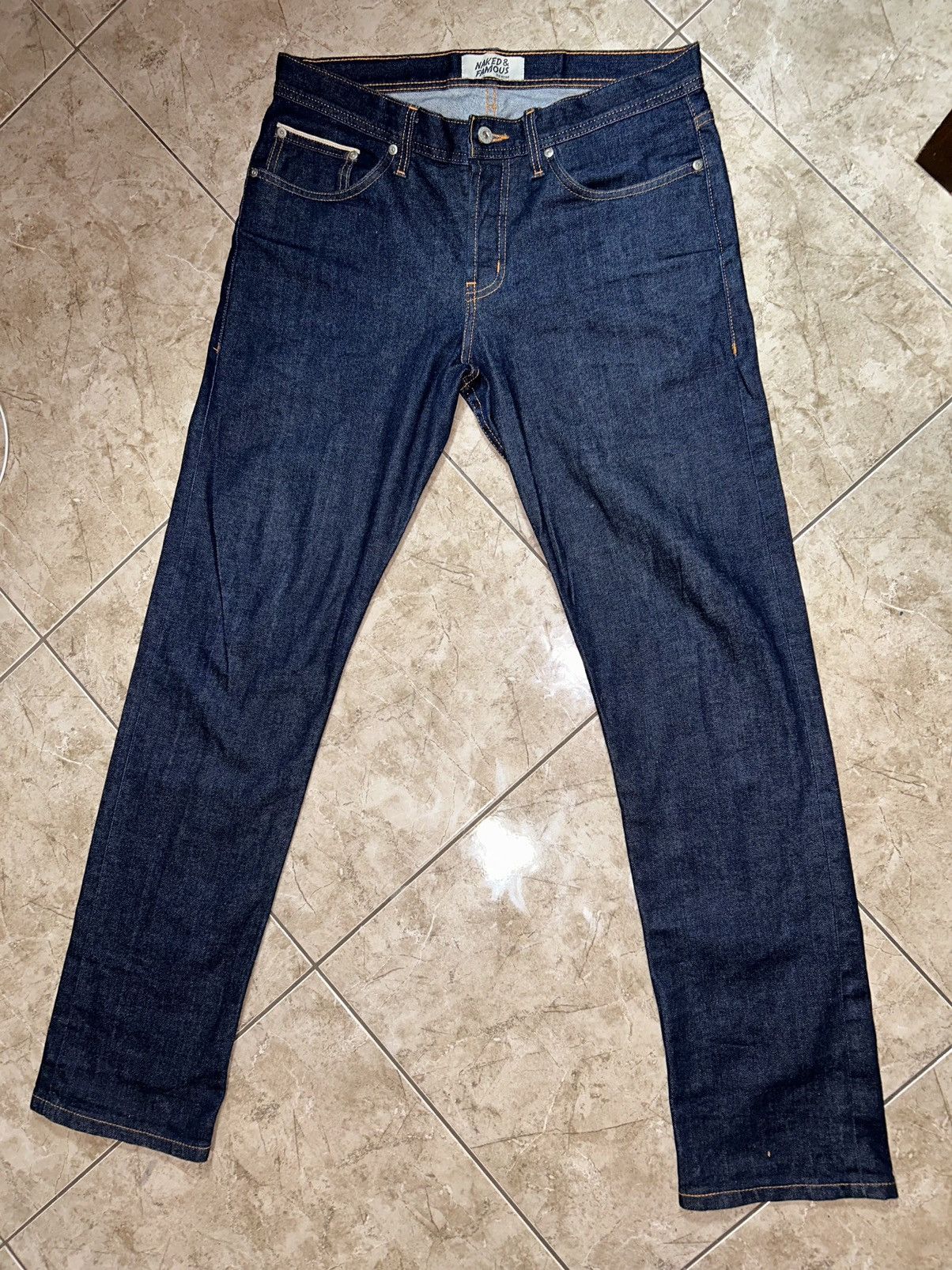 Naked & Famous Naked & Famous ‘11 oz Stretch Selvedge’ weird guy Size US 34 / EU 50 - 1 Thumbnail