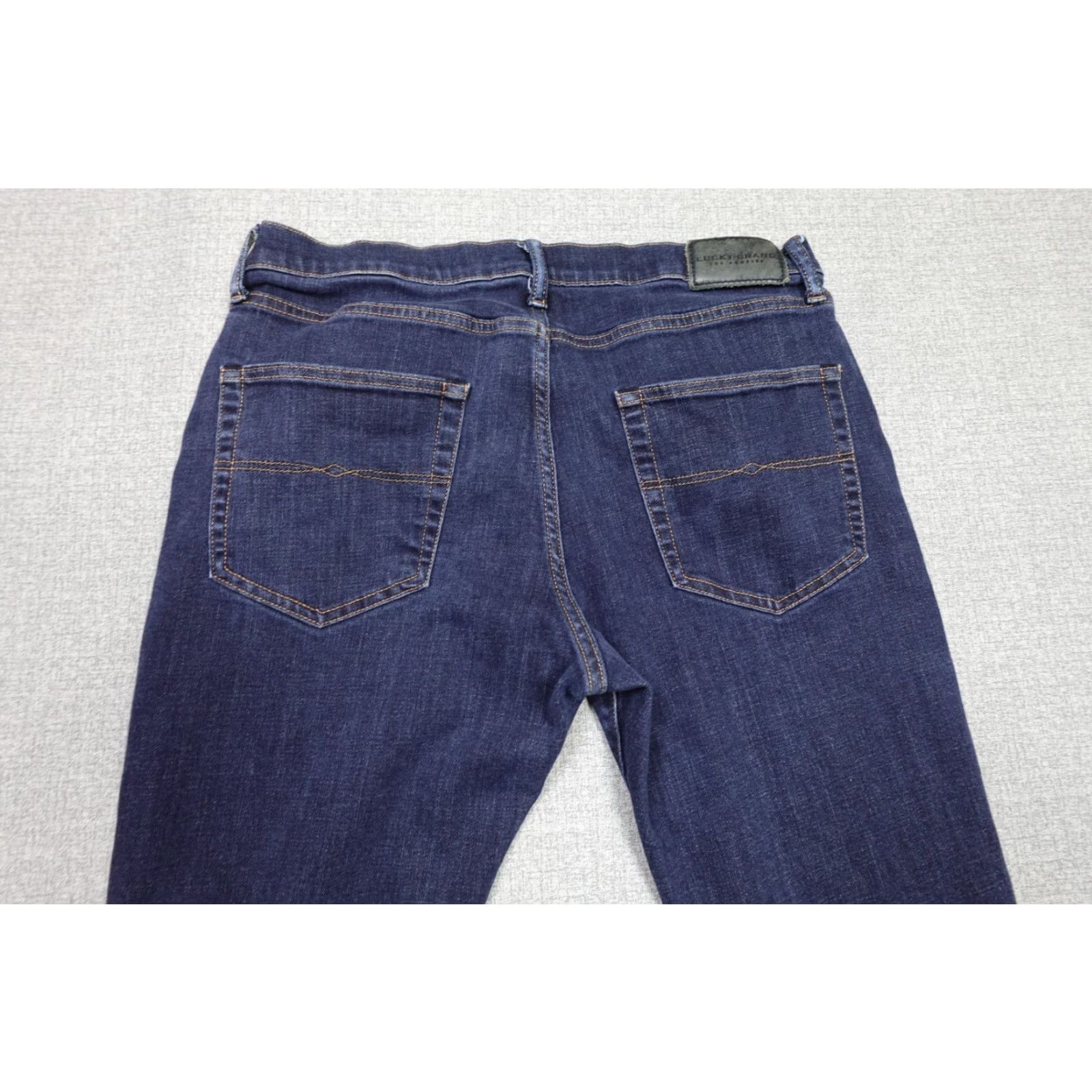 Lucky Brand Lucky Brand Jeans Mens 34x30 Blue Straight Dark Wash Western Stretch Cowboy Jeans Size US 34 / EU 50 - 5 Thumbnail