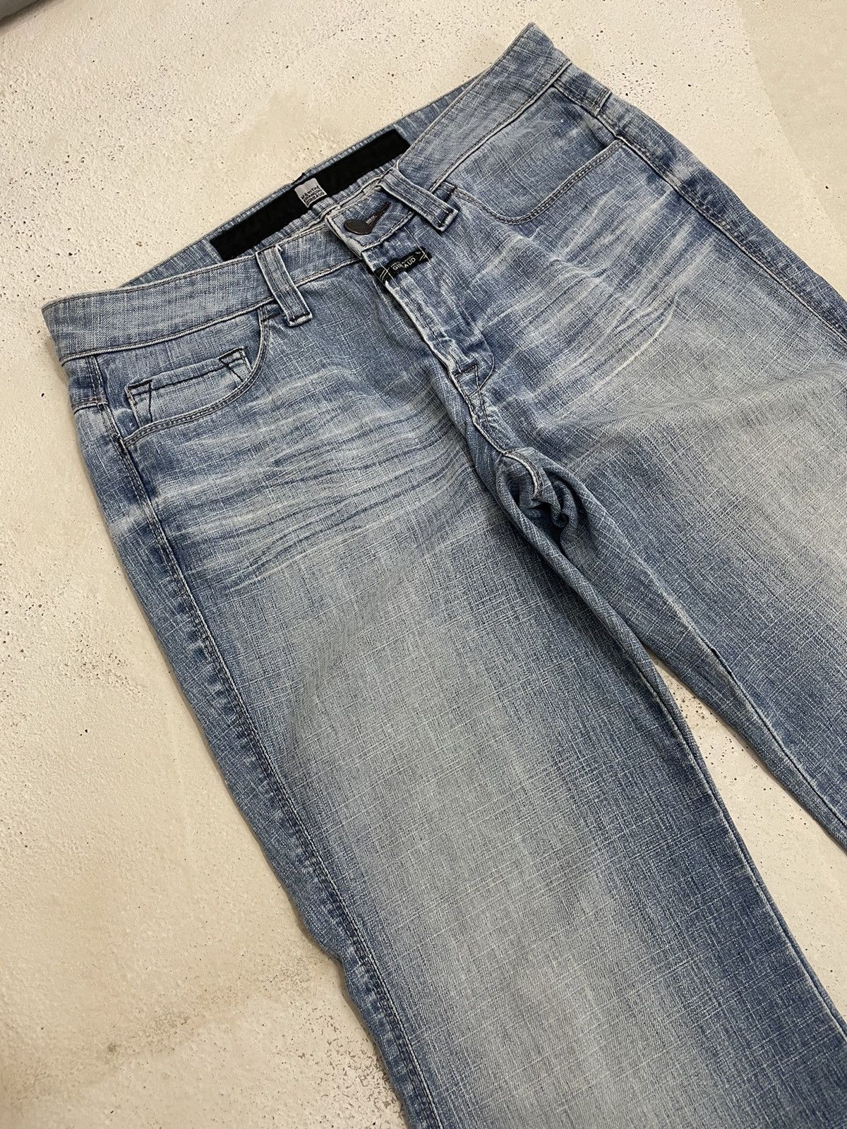 Designer Marithe Francois Girbaud Flare Denim Pants Size US 27 - 5 Thumbnail