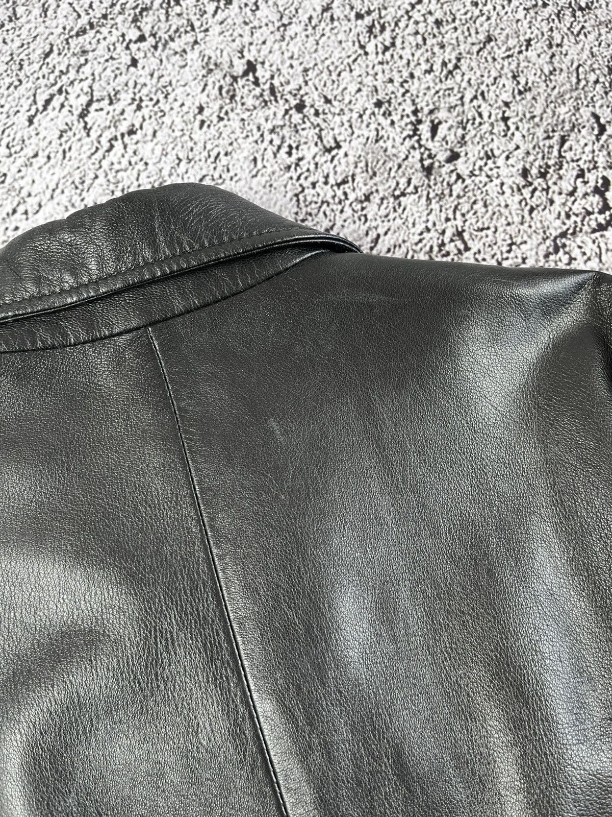 Trussardi Vintage 90s Trussardi leather jacket blazer opium 00s style Size L / US 10 / IT 46 - 11 Thumbnail