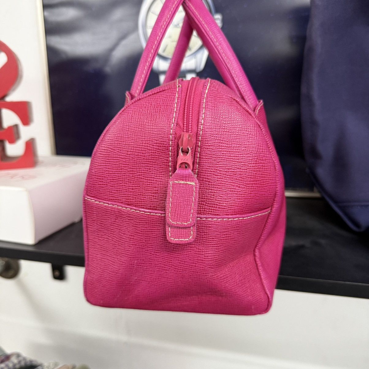 United Colors Of Benetton United Colours Of Benetton Pink Boston Handbag Size ONE SIZE - 3 Thumbnail