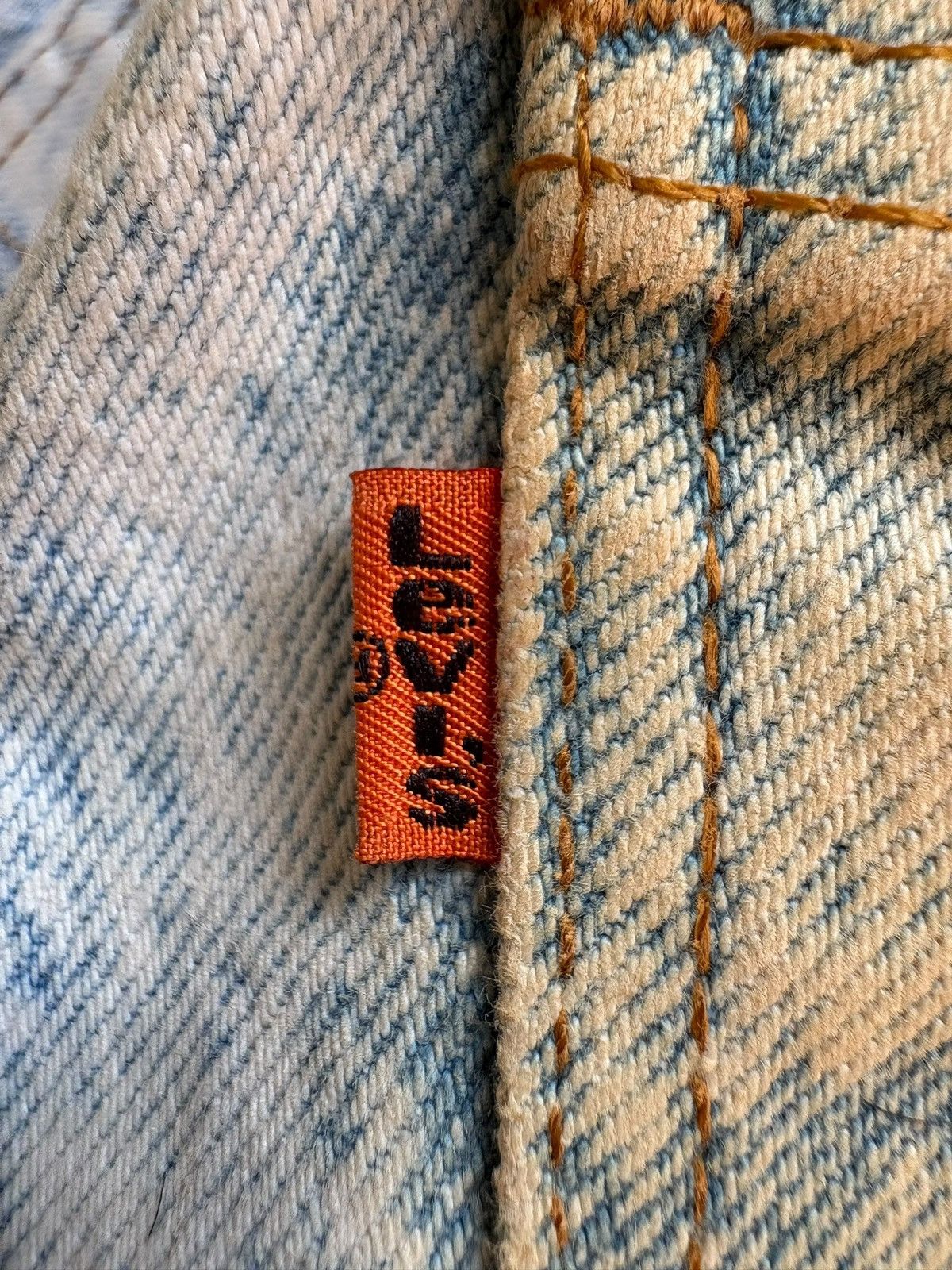 Levi's Vintage 90s Levis 661 Orange Tab Bleached Jeans Size US 32 / EU 48 - 12 Thumbnail