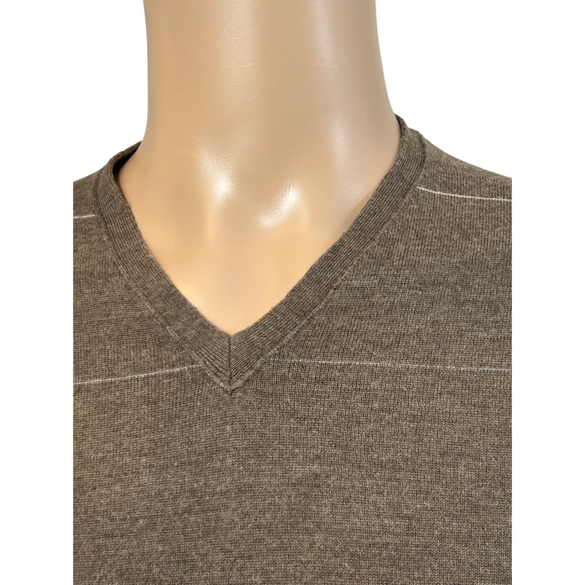 Banana Republic Banana Republic Men’s Sweater M Brown Blue/Grey White Thin S Size US M / EU 48-50 / 2 - 10 Thumbnail