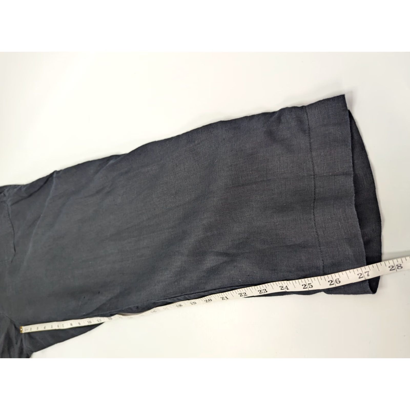 Ralph Lauren Lauren Ralph Lauren Pants Womens Size 16 Black Linen Pockets Tapered Flat Front Lagenlook Size 38" / US 16 / IT 52 - 6 Thumbnail