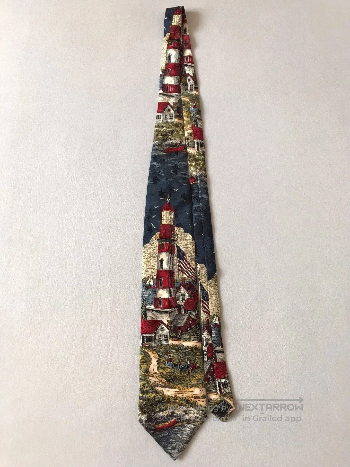 Vintage Vintage USA Silk Tango Oil Painting Tie. Size ONE SIZE - 3 Thumbnail