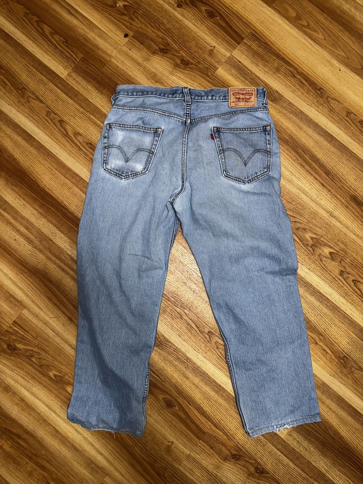 Levi's × Vintage Sick Light Wash Baggy Vintage 90s Denim Jeans x Levi’s 550 Size US 35 - 6 Thumbnail
