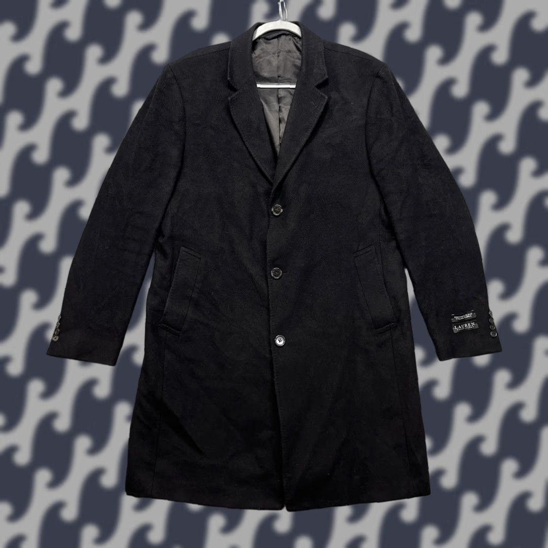 Ralph Lauren Lauren Ralph Lauren Coat Mens 44L Black Wool Cashmere Blend Overcoat Lined Size US S / EU 44-46 / 1 - 1 Thumbnail