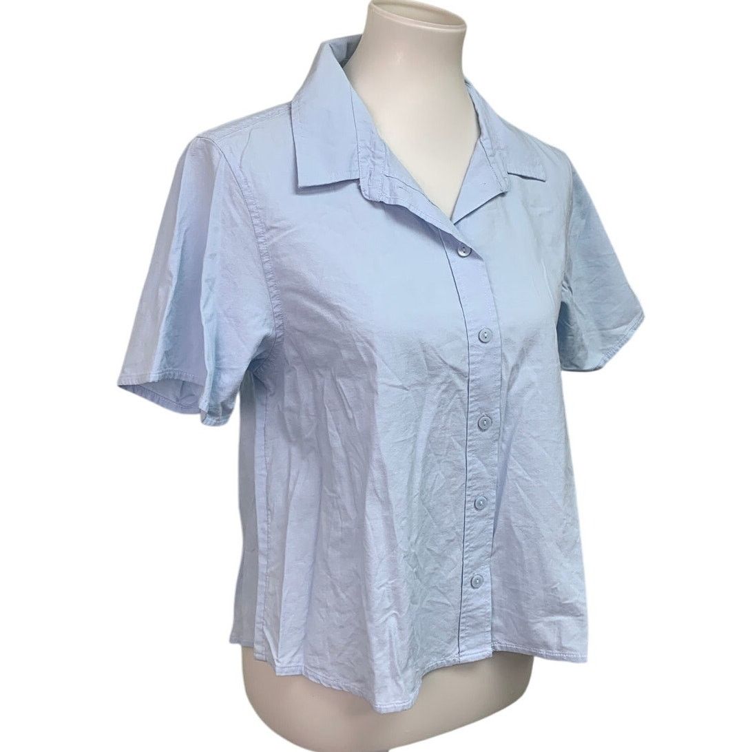 American Eagle Outfitters New American Eagle Womens Medium Collared Button Up Shirt Size M / US 6-8 / IT 42-44 - 1 Thumbnail