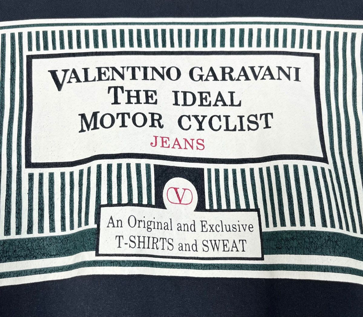 Valentino × Vintage Distressed Vintage 90’s Valentino Garavani Jeans Sweatshirt Size US L / EU 52-54 / 3 - 6 Thumbnail