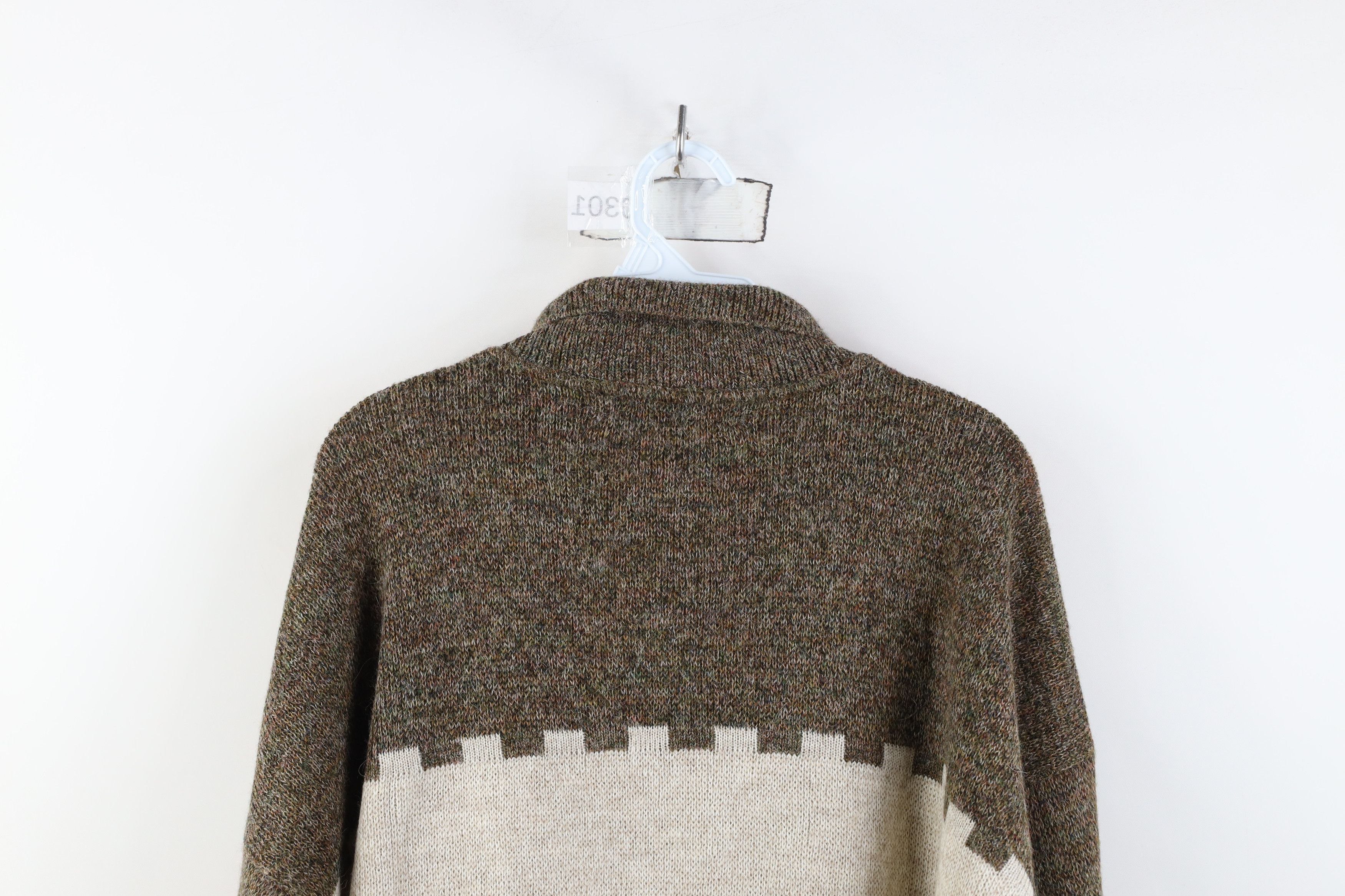 Vintage Vintage 90s Streetwear Knit Collared Sweater Earth Tone Size US L / EU 52-54 / 3 - 10 Thumbnail