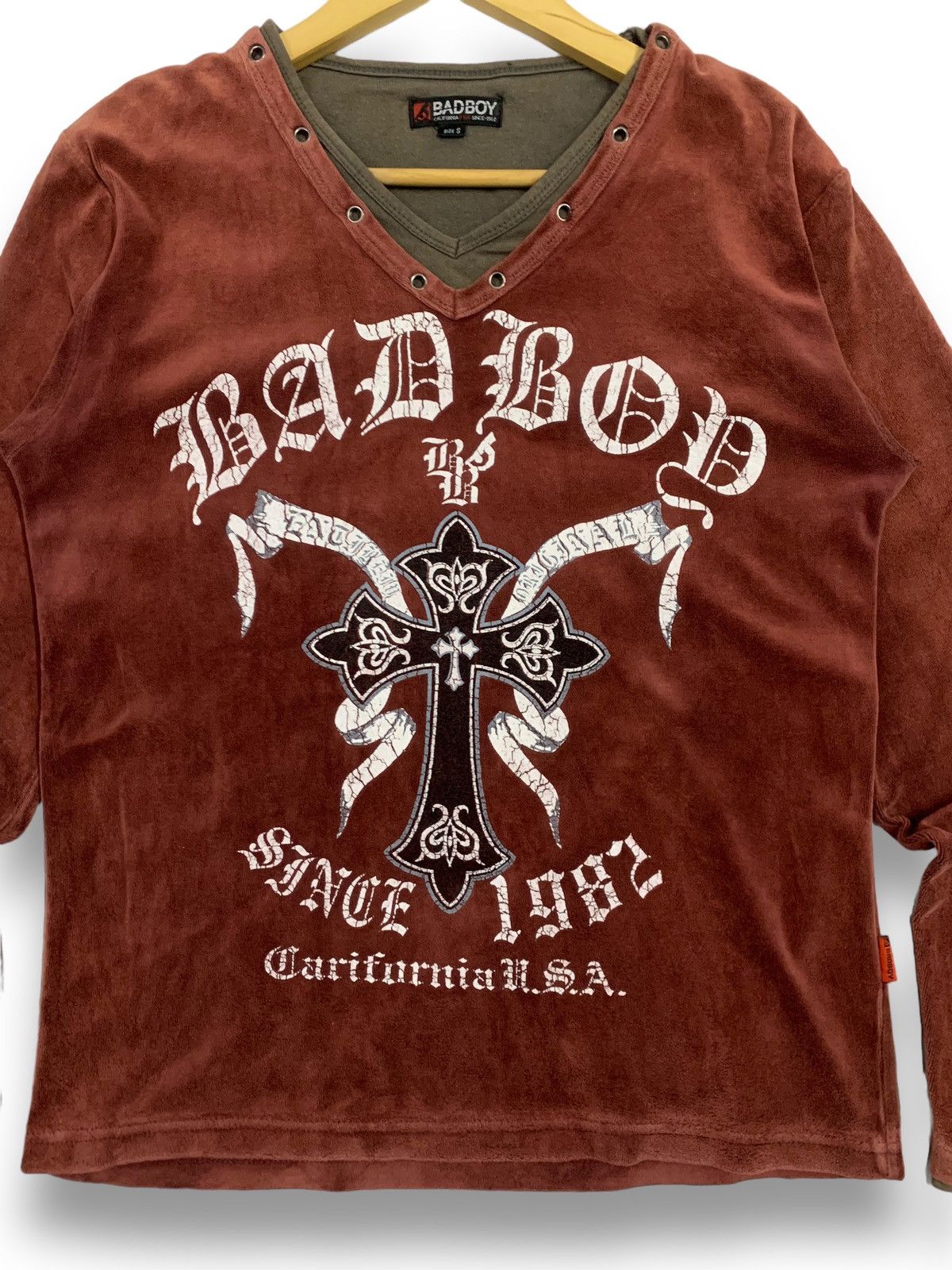 If Six Was Nine Japanese Brand Badboy Cross Printed Long Sleeve Punk T-shirt Size US S / EU 44-46 / 1 - 3 Thumbnail