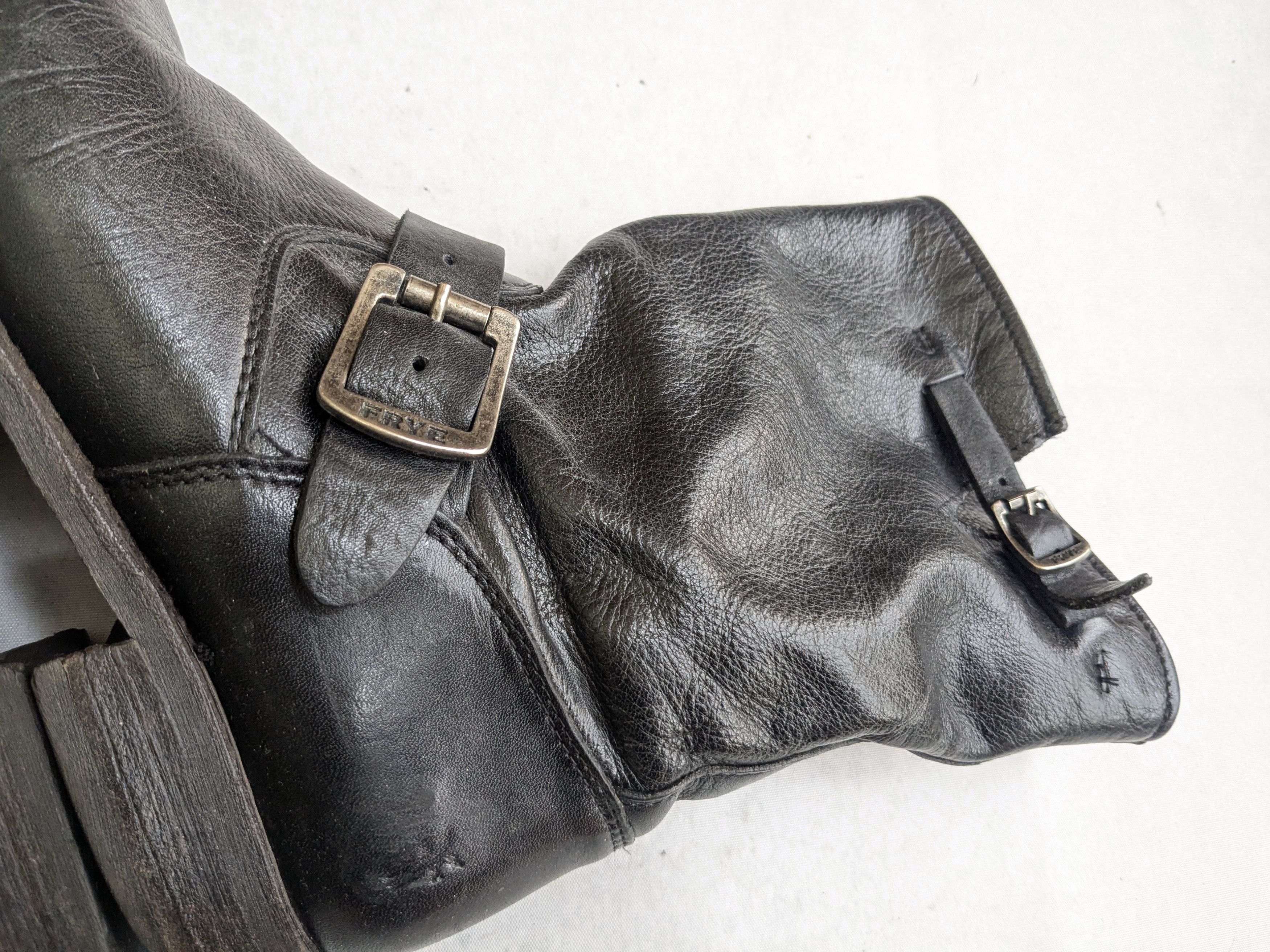 Frye Frye Engineer Boots Black Leather 7.5 Motorcycle Biker Size US 7.5 / EU 40-41 - 10 Thumbnail