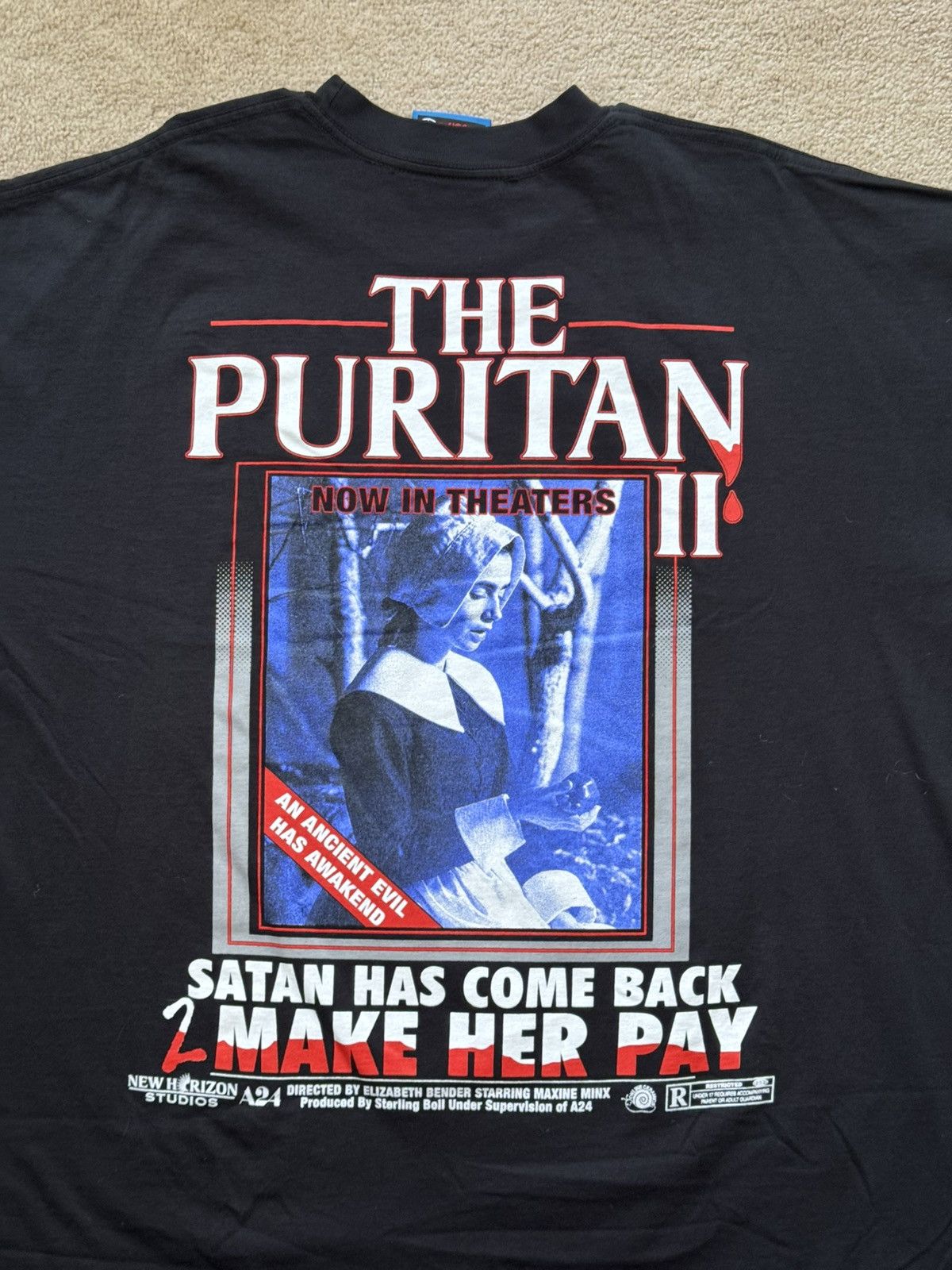 A24 × Online Ceramics Online Ceramics X A24 MaXXXine The Puritan Tee Shirt Size US XXL / EU 58 / 5 - 4 Thumbnail