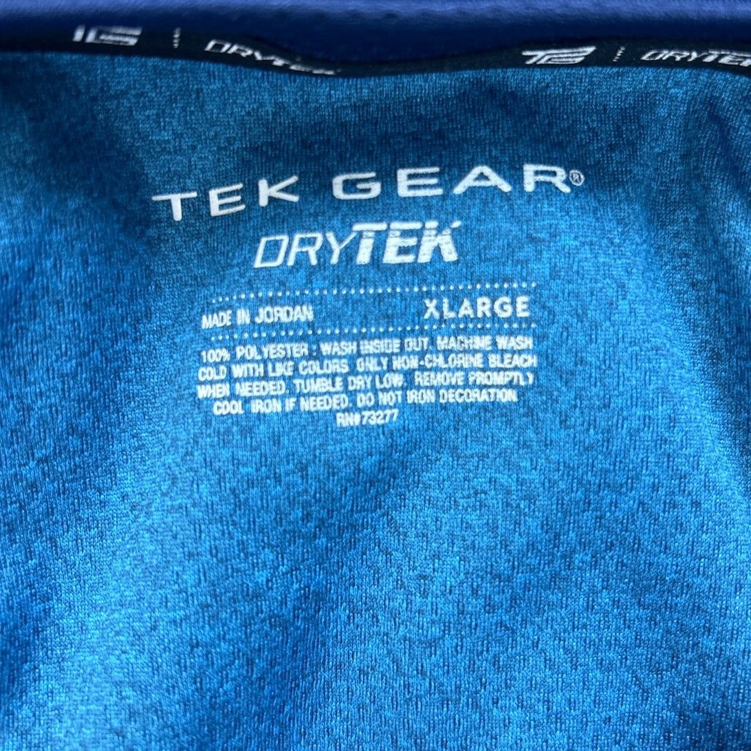 Tek Gear Tek Gear DryTek Mens XL Blue Polyester Athletic Tee Shirt Size US XL / EU 56 / 4 - 4 Thumbnail