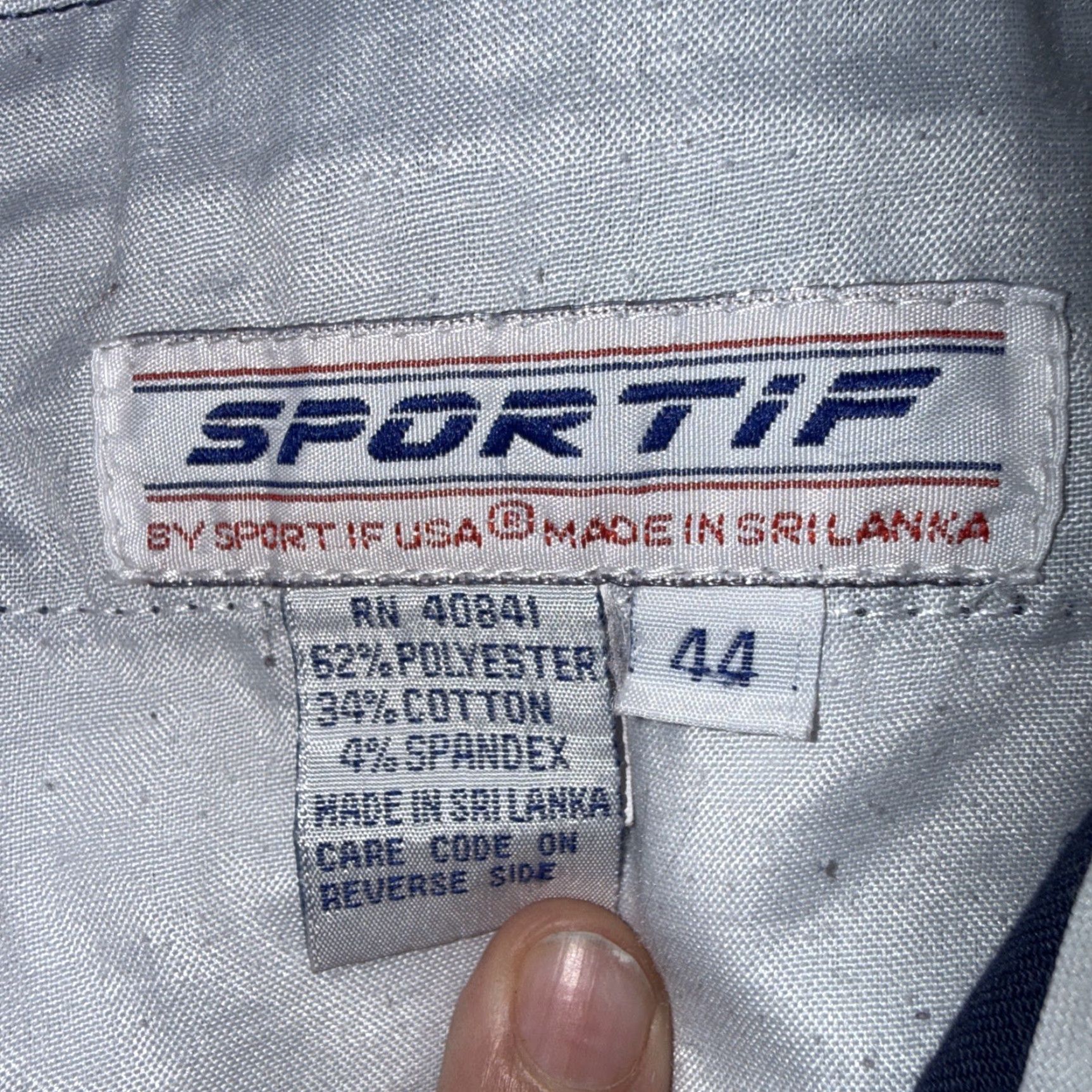 Vintage VTG Sportif Blue Casual Pants Mens Size 44x33 Cargo Style Regular Inseam 33"} Size US 44 / EU 60 - 5 Thumbnail