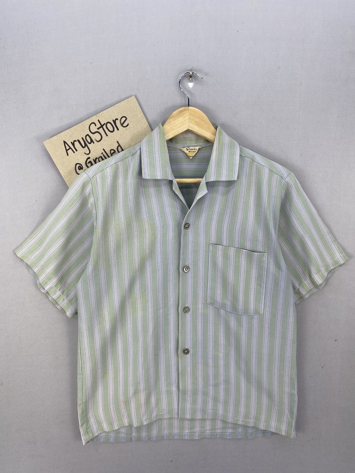 Flannel Sportswear Stripes Flannel Shirts Button Up Short Sleeve Size US M / EU 48-50 / 2 - 1 Thumbnail