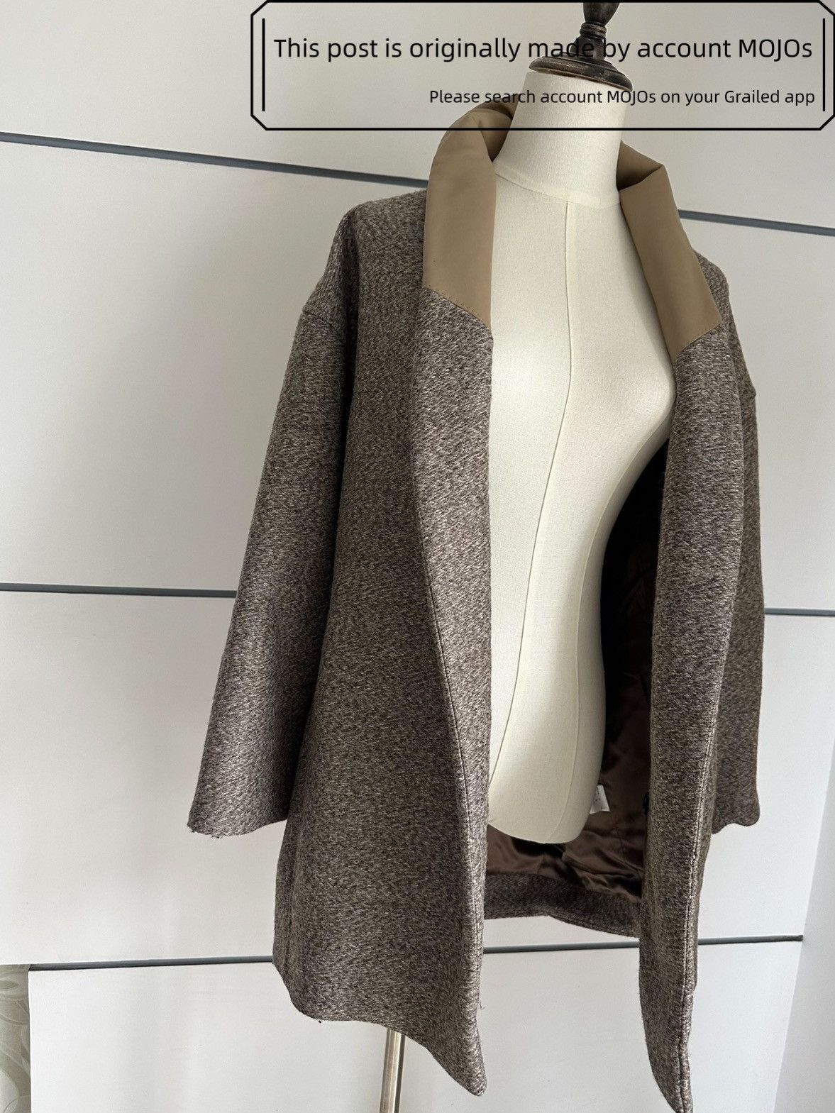Lemaire Sz 3 Christophe Lemaire Leather Collar Overall Coat mojos041 Size US L / EU 52-54 / 3 - 8 Thumbnail