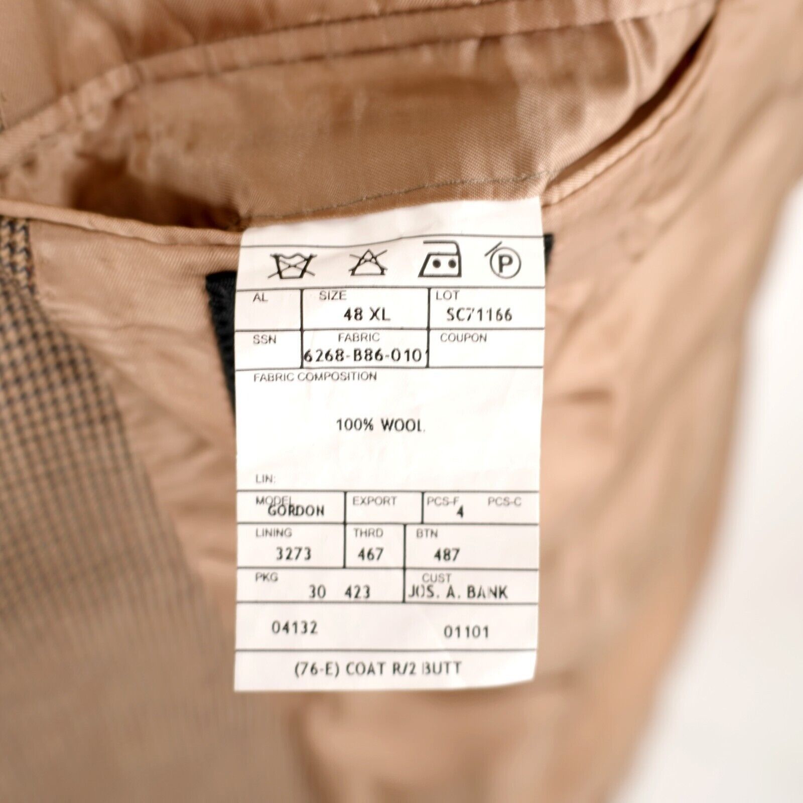 Jos. A. Bank Jos A Bank Signature Thick Wool Black Tan Sport Coat 48L 2 B Size 48L - 9 Thumbnail