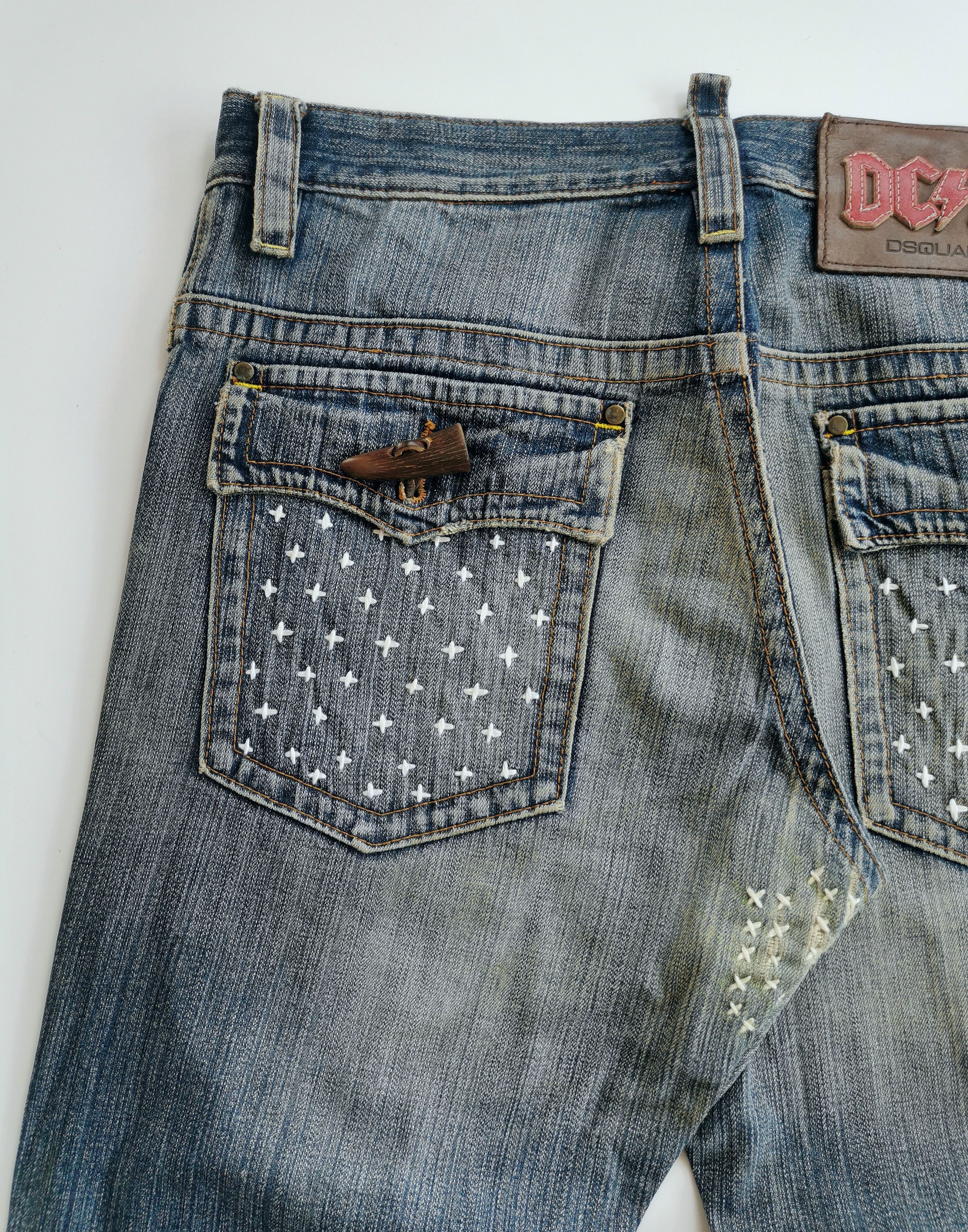Dsquared2 Flare Mudwash Jeans Dsquared2 Patchwork Sashiko Size US 34 / EU 50 - 11 Thumbnail