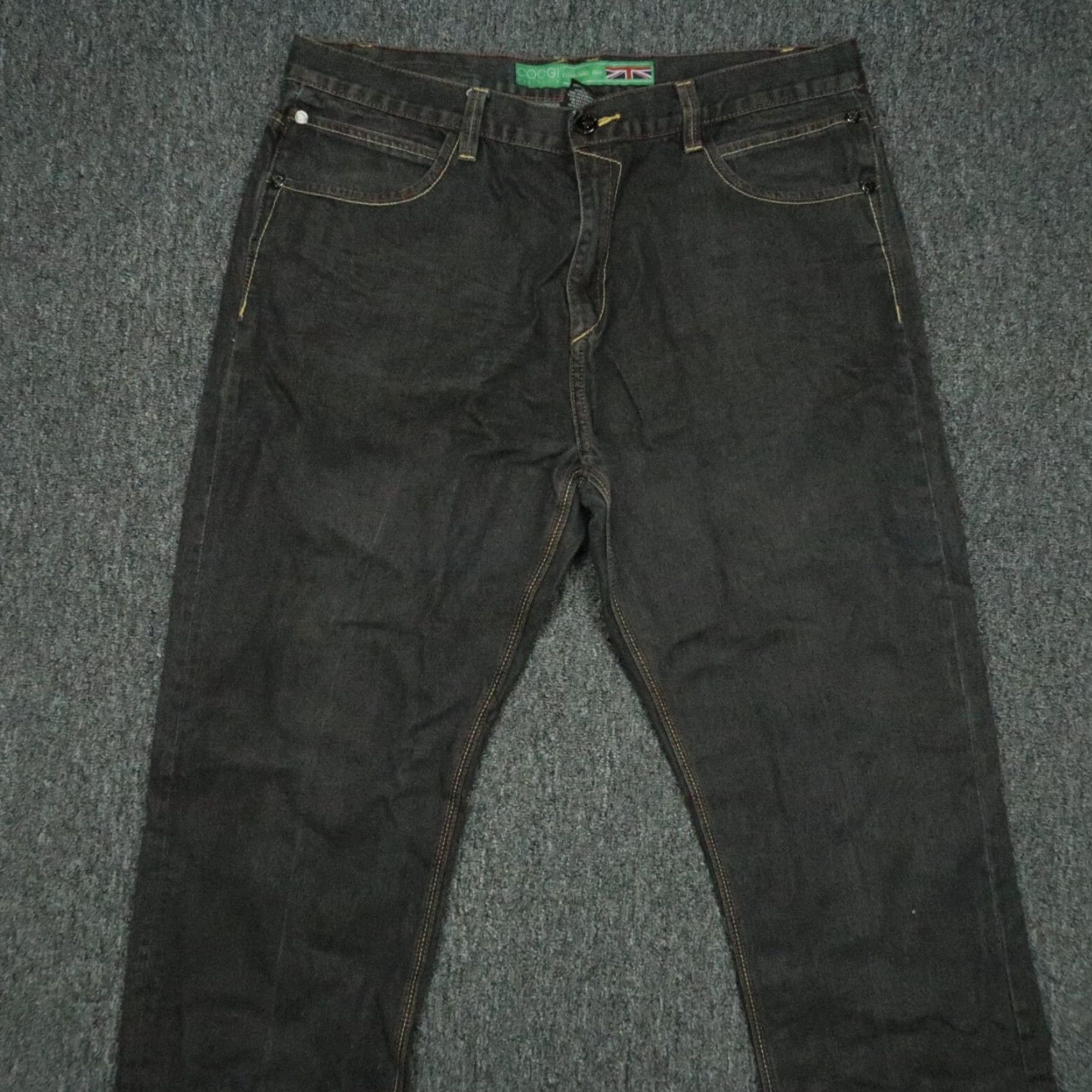 Coogi VINTAGE Coogi Men's Jeans 40x34 Straight Fit 5-Pocket Denim Black Cotton Embroidered Pockets Size US 40 / EU 56 - 2 Thumbnail