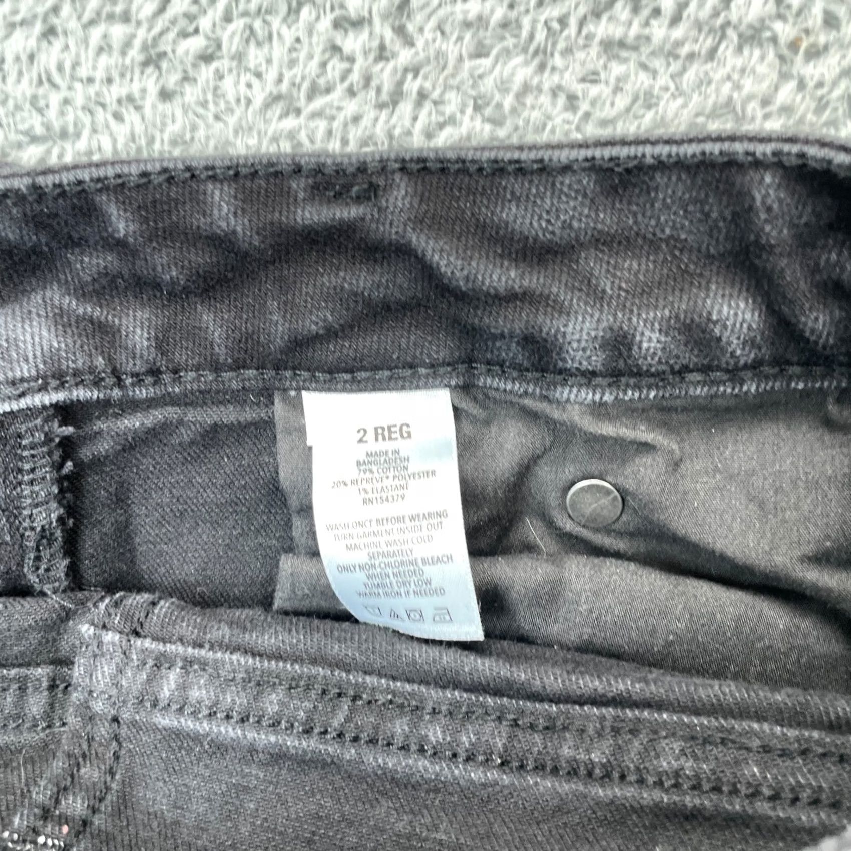 Vintage Aéropostale Jeans Womens 2R Black Bootcut Denim Cotton Stretch Dark Wash Jeans 5-Pocket Inseam 30 Regular Womens Size 26" / US 2 / IT 38 - 3 Thumbnail