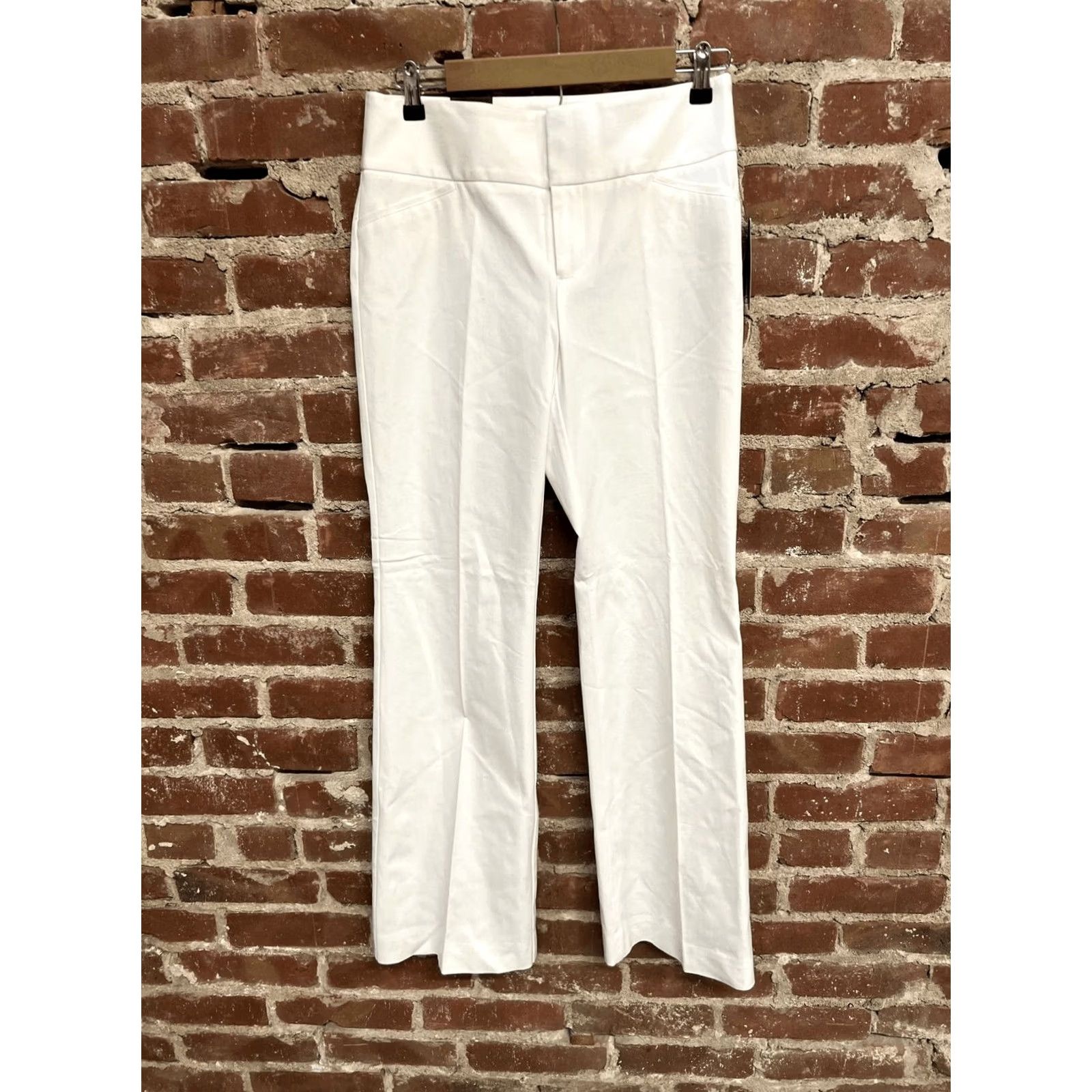 Vintage VINTAGE INC International Concepts Women’s Wide Leg Pants White 6 NWT Size 28" / US 6 / IT 42 - 2 Thumbnail
