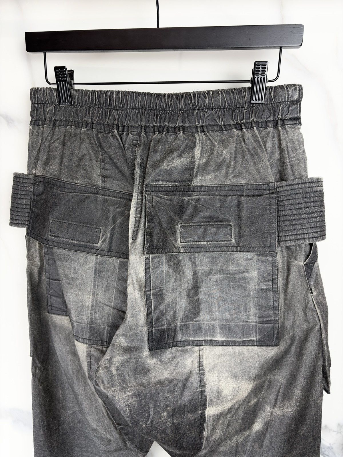 Rick Owens SS17 Rick Owens Walrus MP Waxed Coated Creatch Cargo Pants Size US 30 / EU 46 - 7 Thumbnail